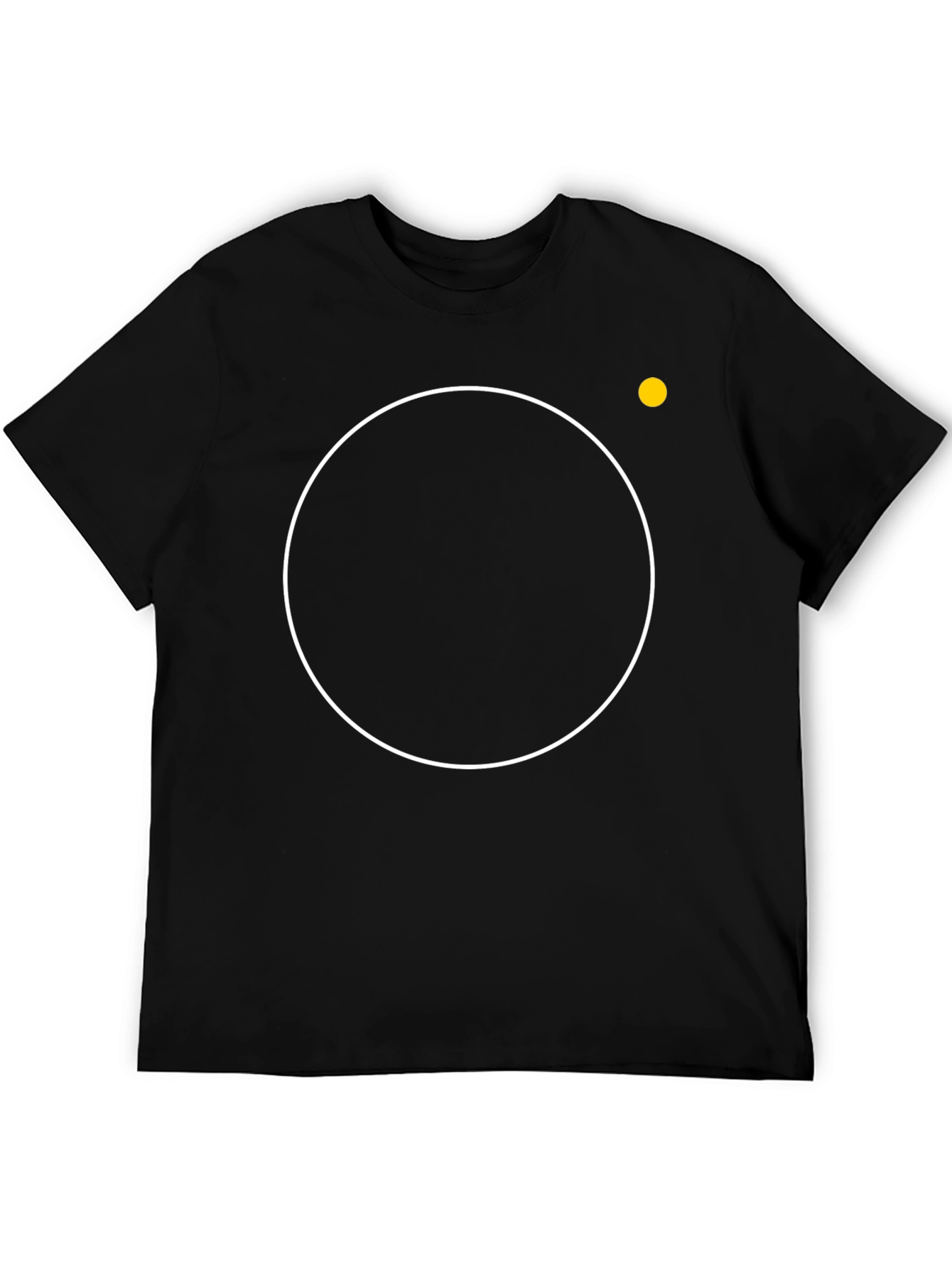 Modern Black T-Shirt with Circle Design