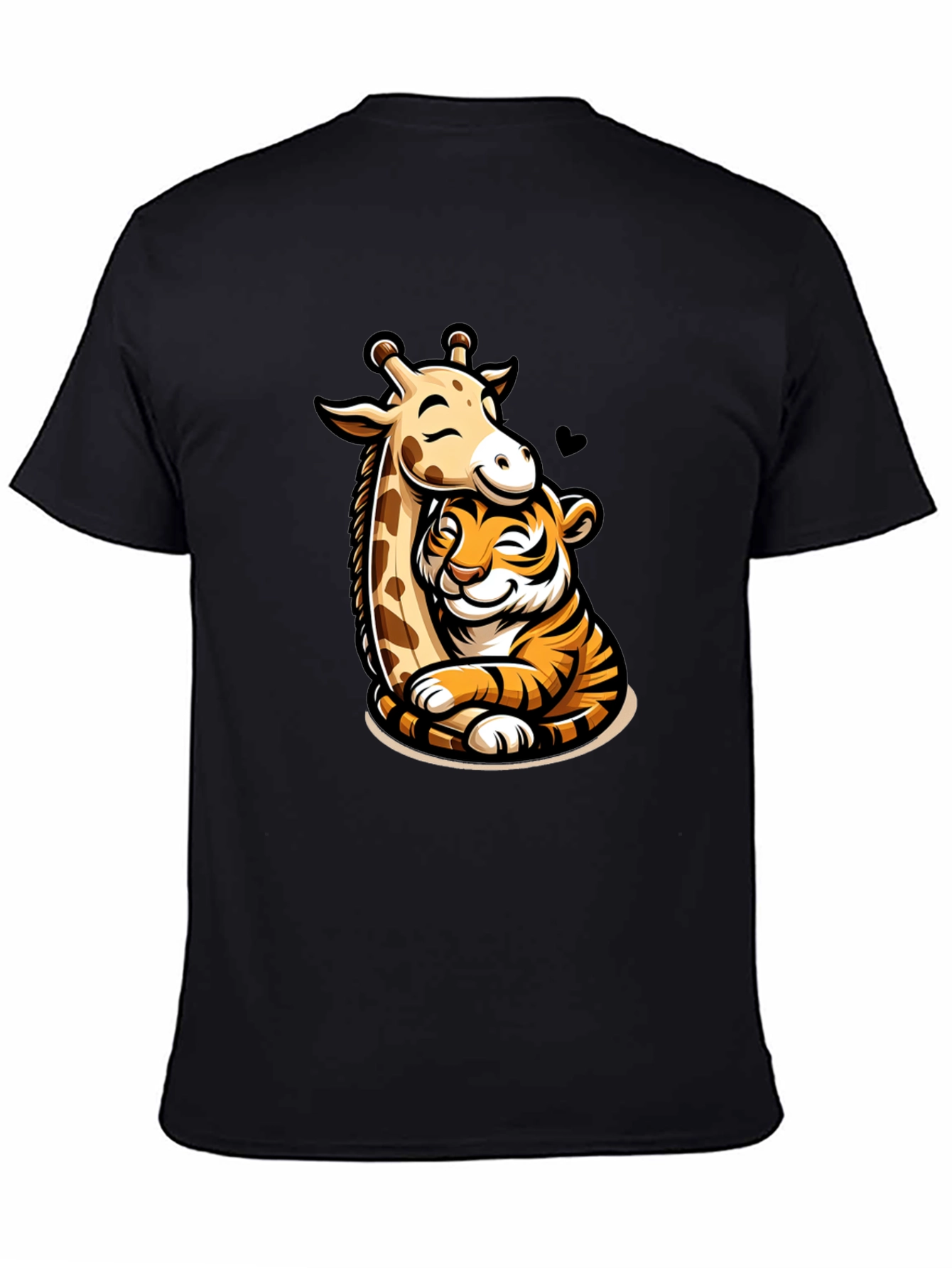 Cute Giraffe and Tiger Hug T-Shirt