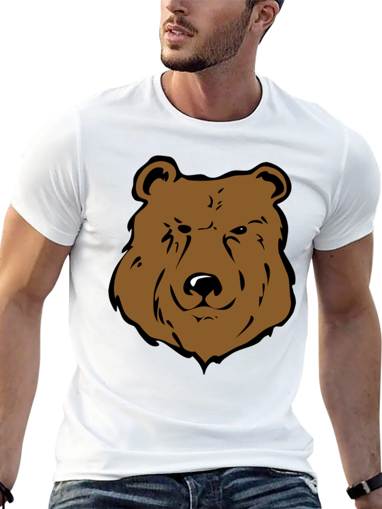 Bear Graphic Tee - Mens Black T-Shirt