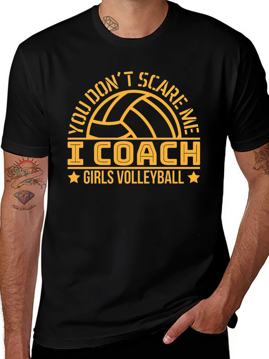 Girls Volleyball Coach T-Shirt Funny Graphic Tee