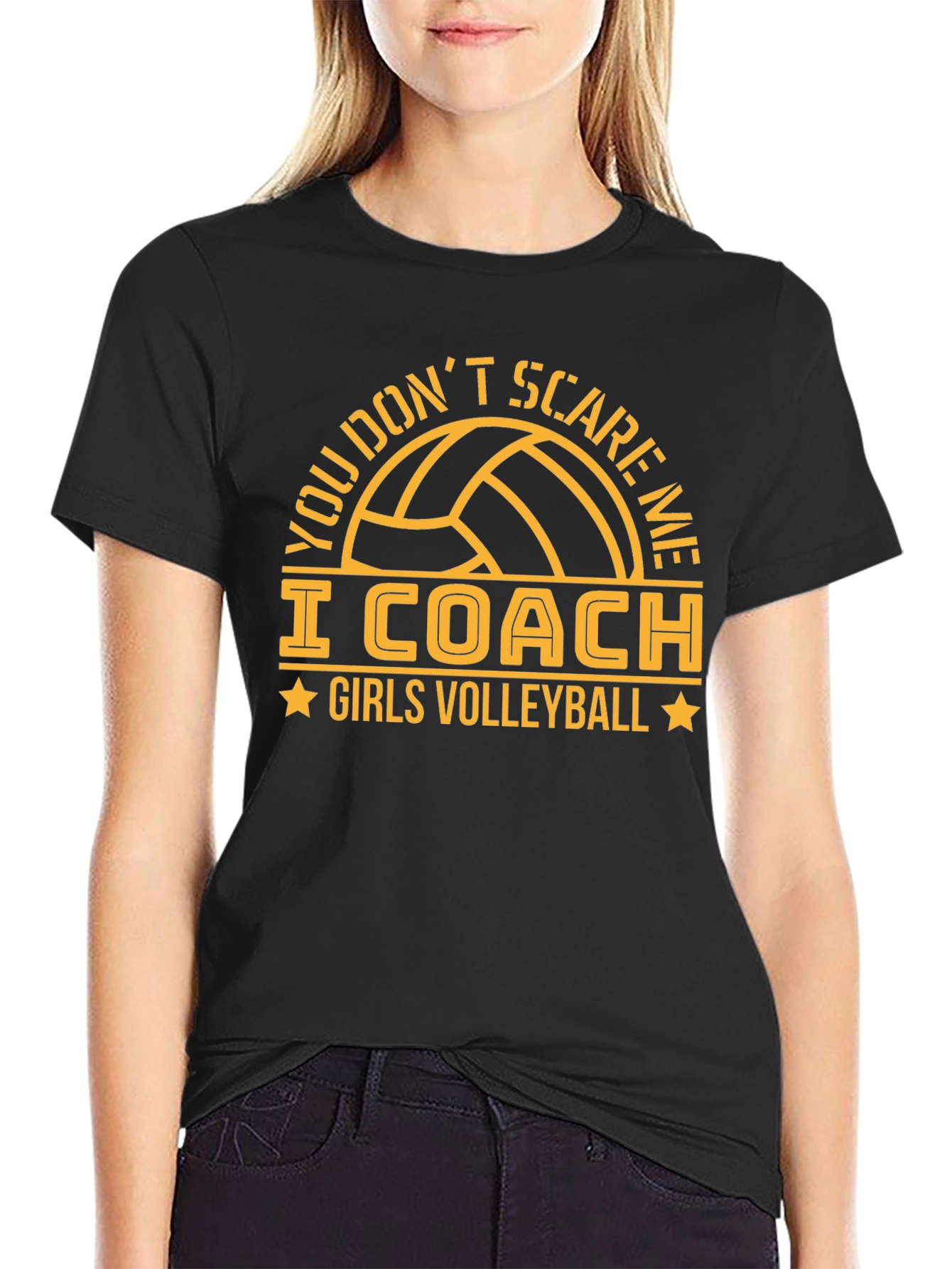 Girls Volleyball Coach T-Shirt Funny Graphic Tee