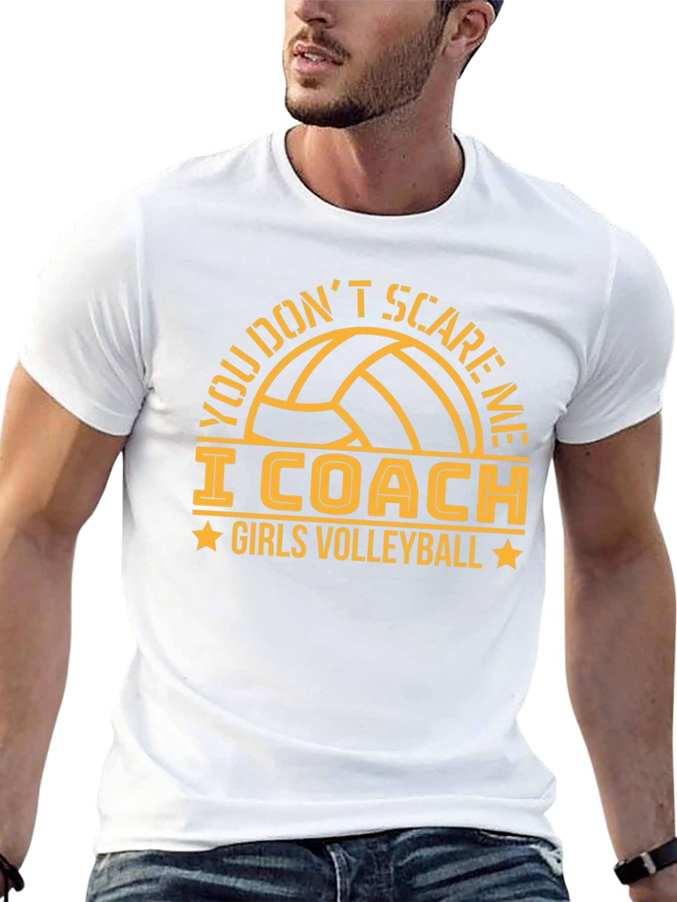 Girls Volleyball Coach T-Shirt Funny Graphic Tee