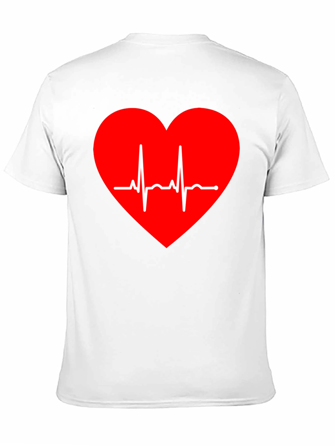 Heartbeat Heart Graphic Tee - Love Life ECG Shirt