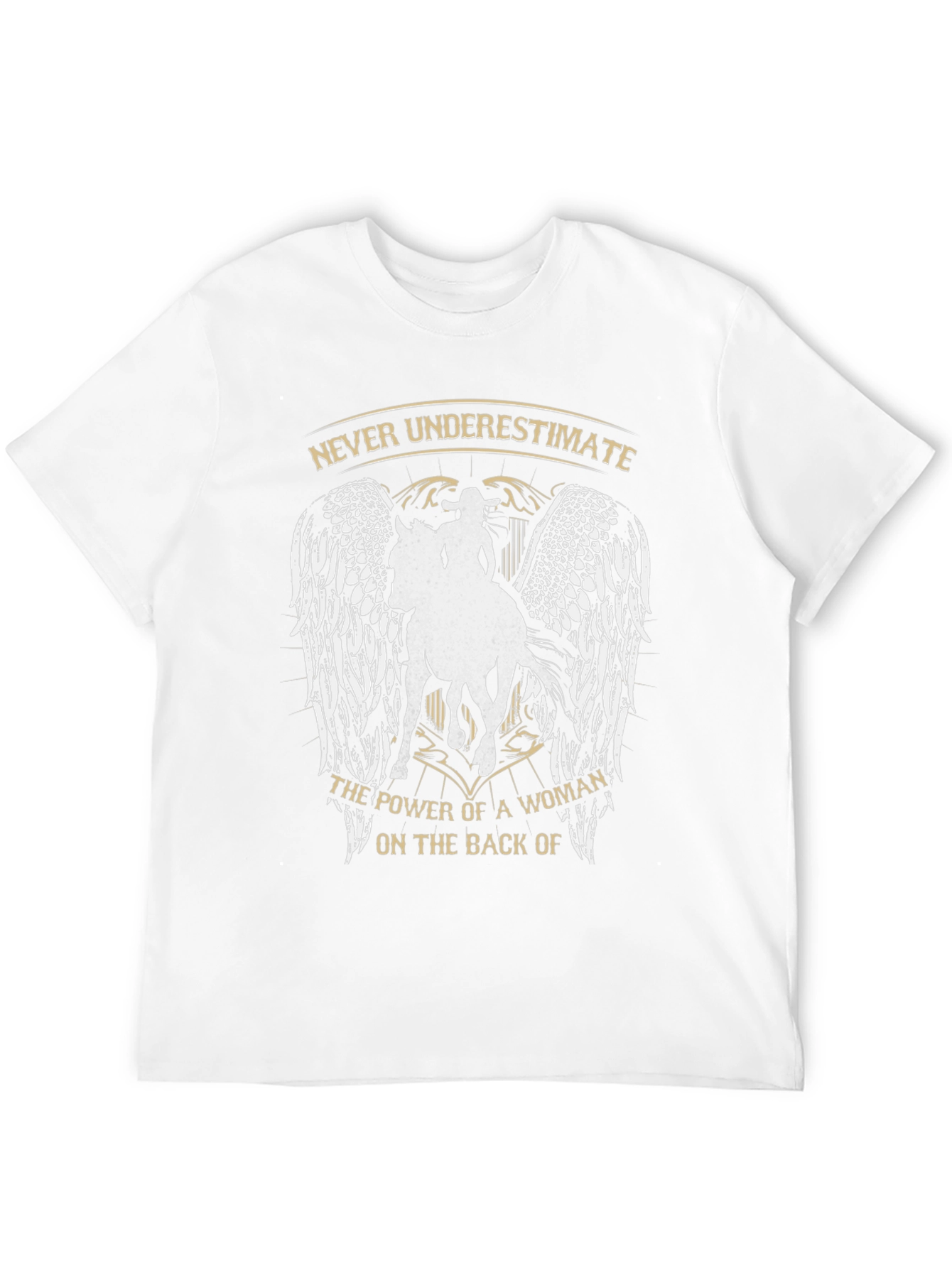 Woman Riding Horse Graphic Tee - Never Underestimate