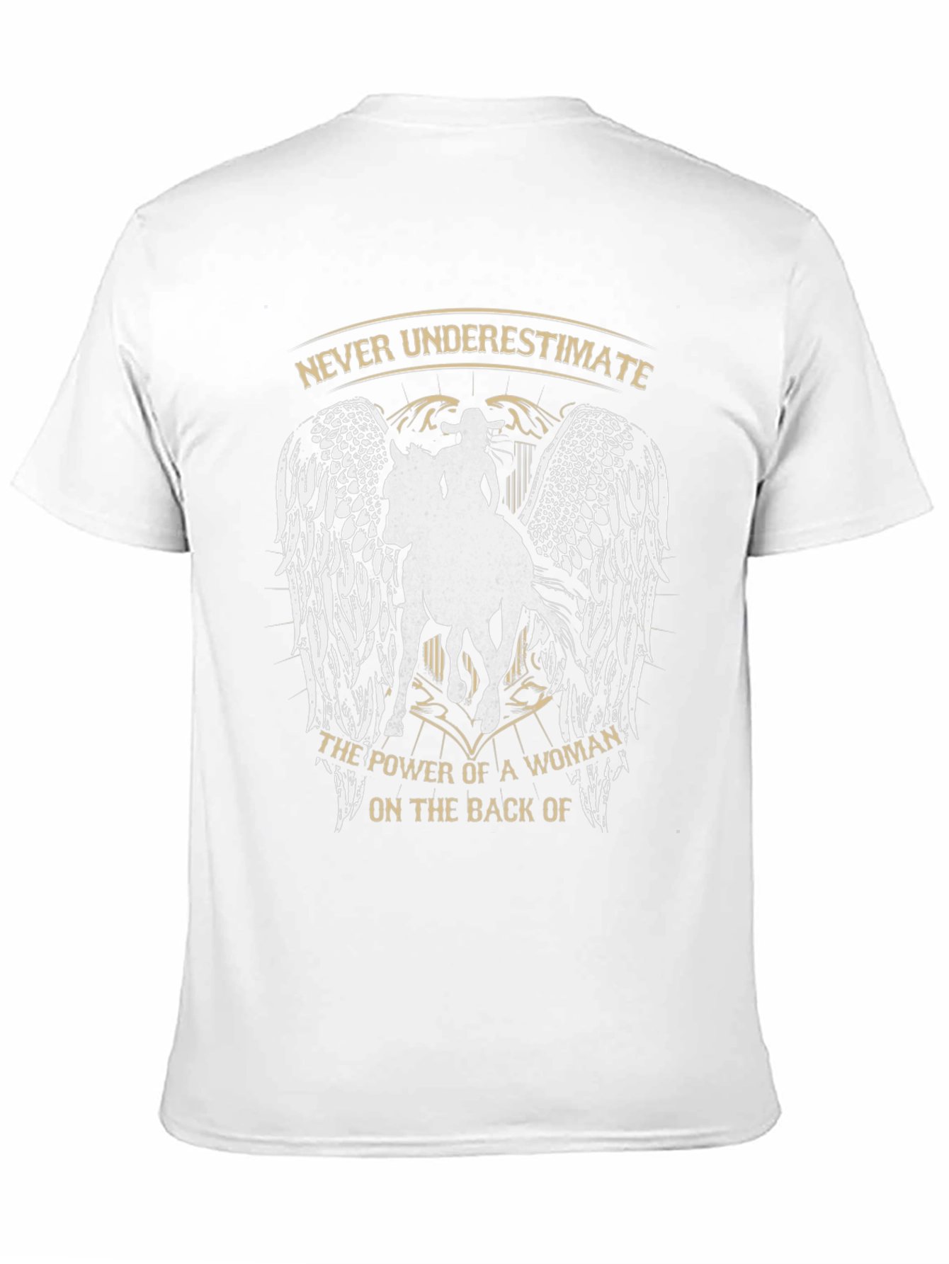 Woman Riding Horse Graphic Tee - Never Underestimate