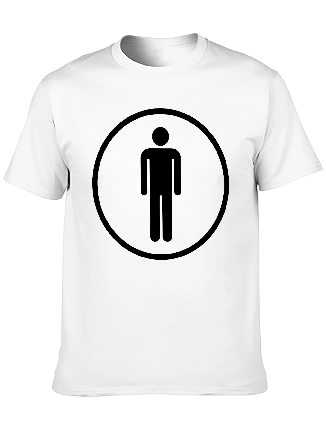 Mens Black Graphic T-Shirt - Simple Icon Design