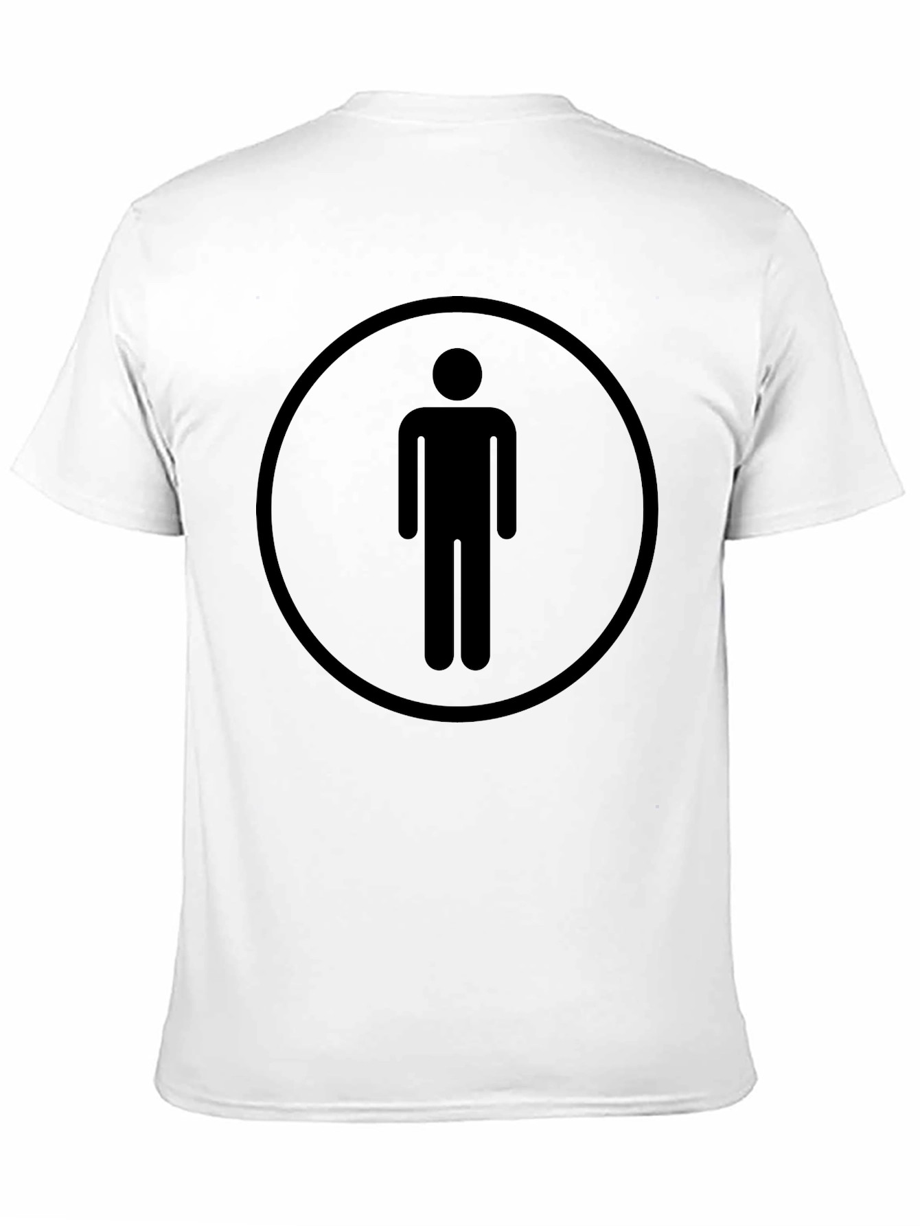 Mens Black Graphic T-Shirt - Simple Icon Design