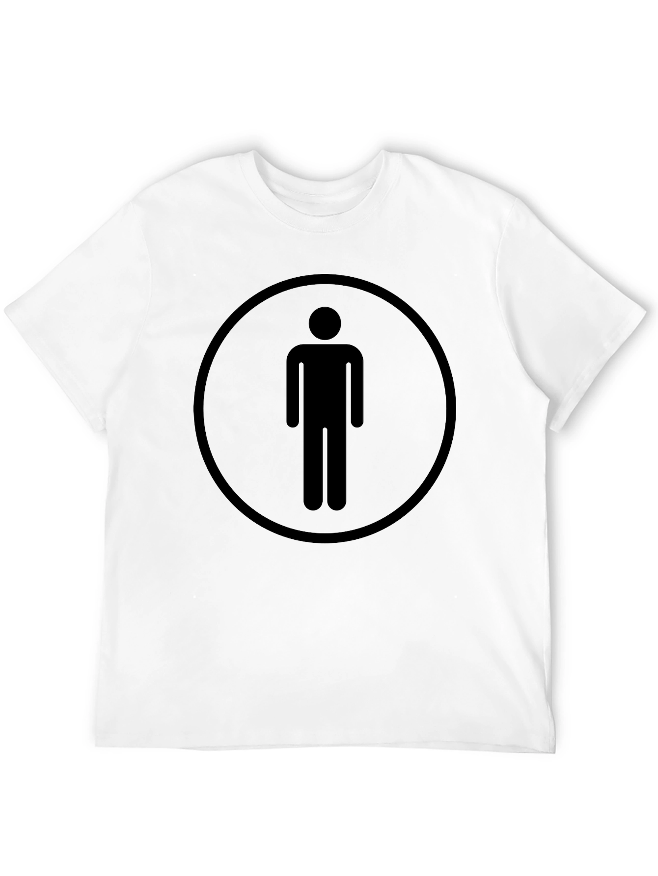 Mens Black Graphic T-Shirt - Simple Icon Design