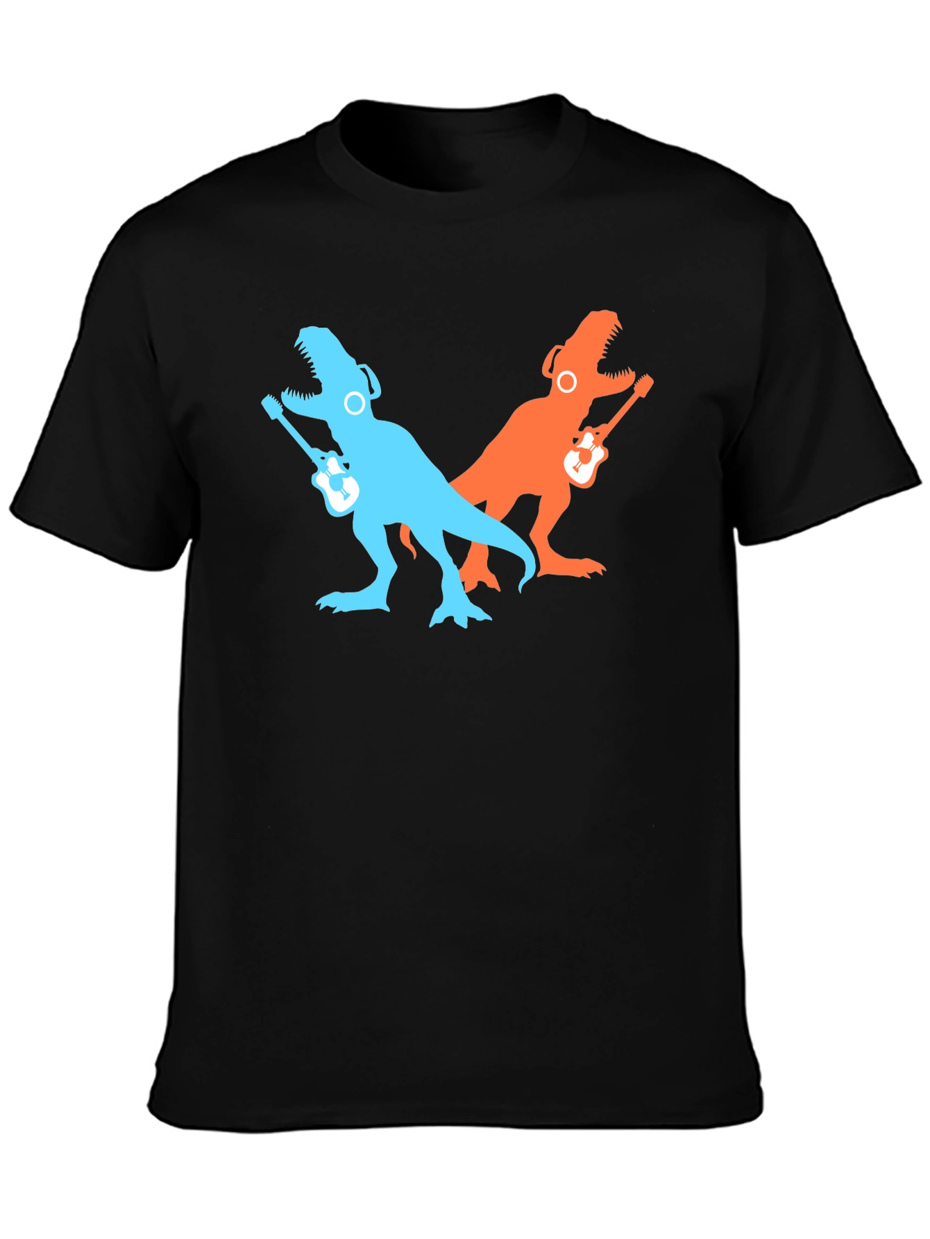 Dino Guitarist Black T-Shirt