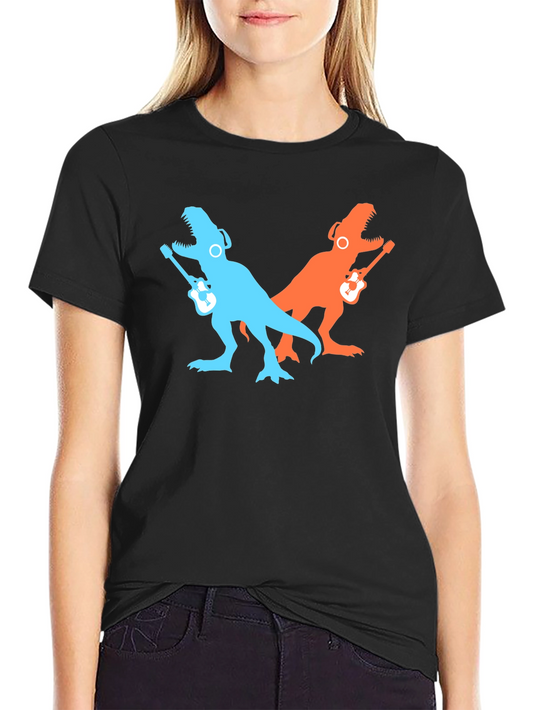 Dino Guitarist Black T-Shirt