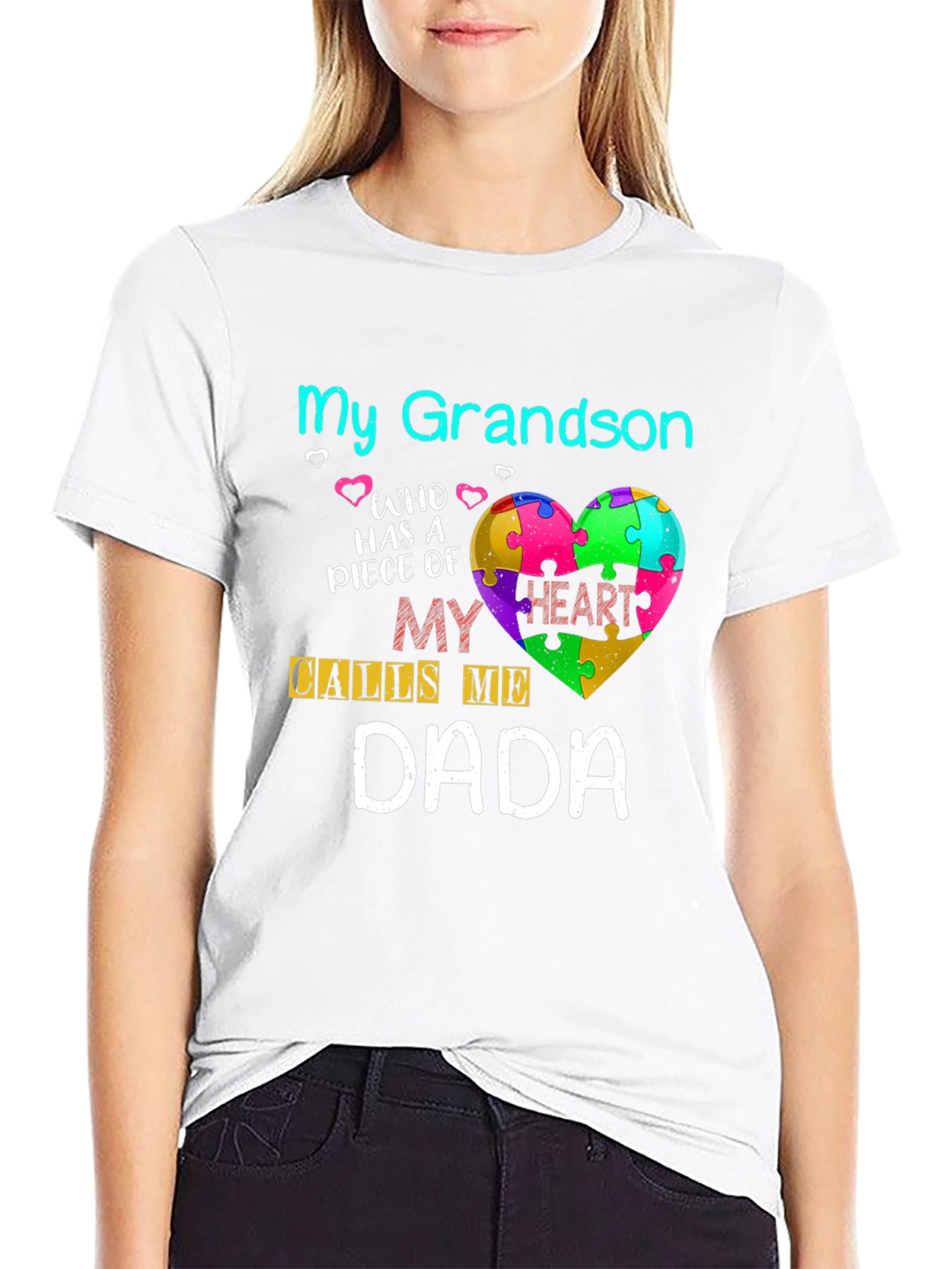 My Grandson Dada Autism Awareness Tee