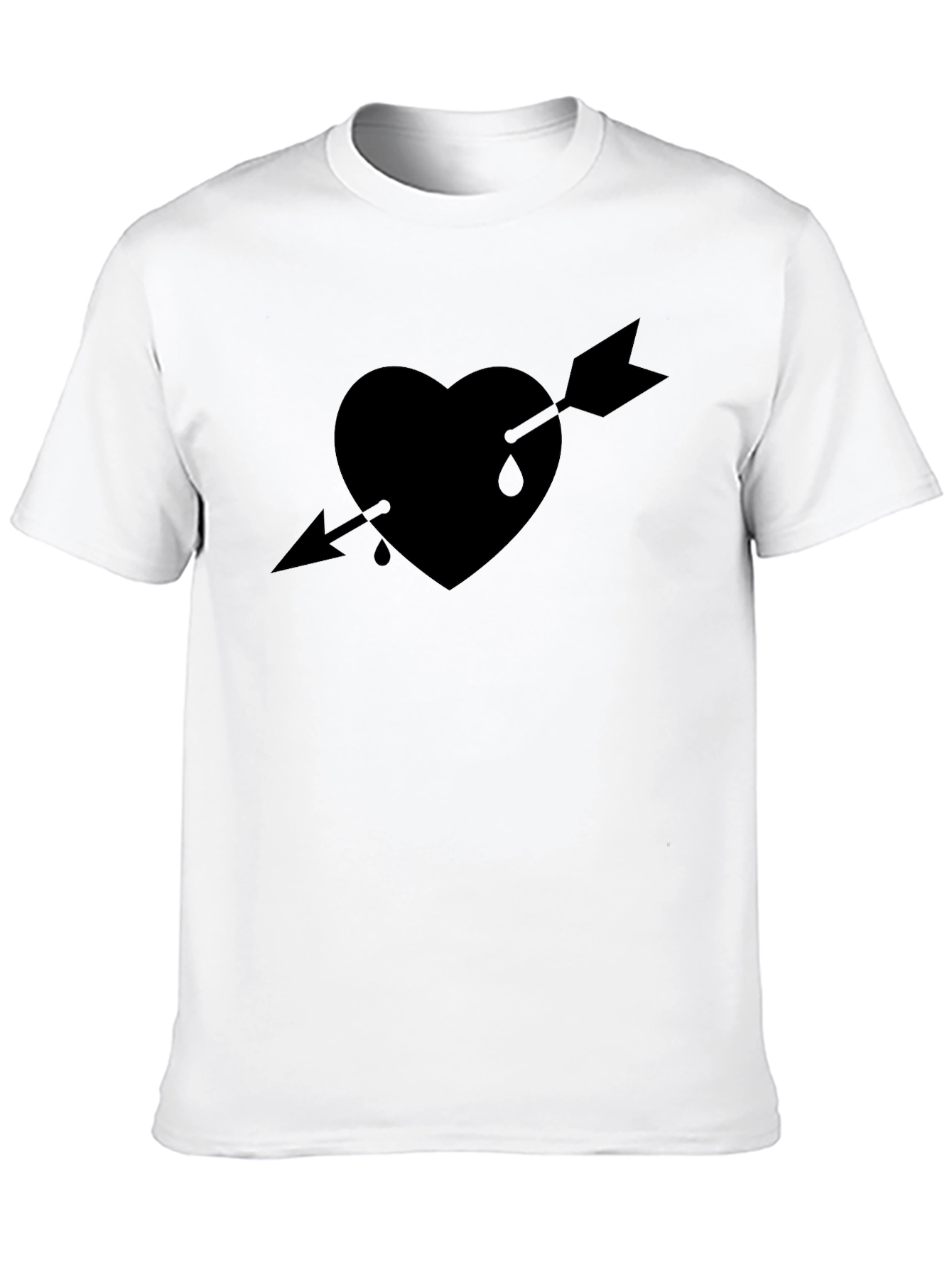 Heart Arrow Graphic Tee - Black