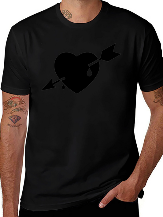 Heart Arrow Graphic Tee - Black