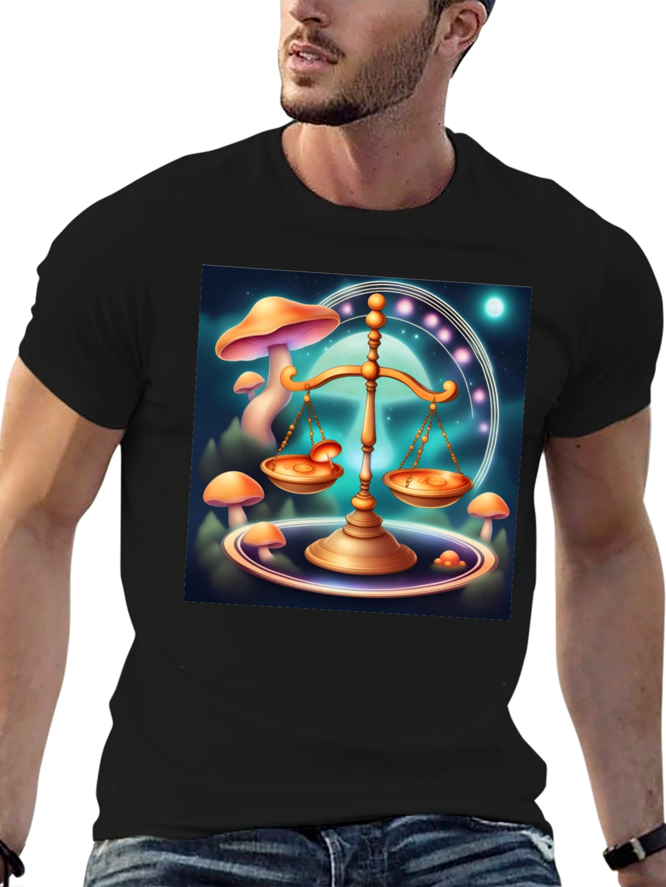 Libra Scale T-Shirt - Celestial Balance Design