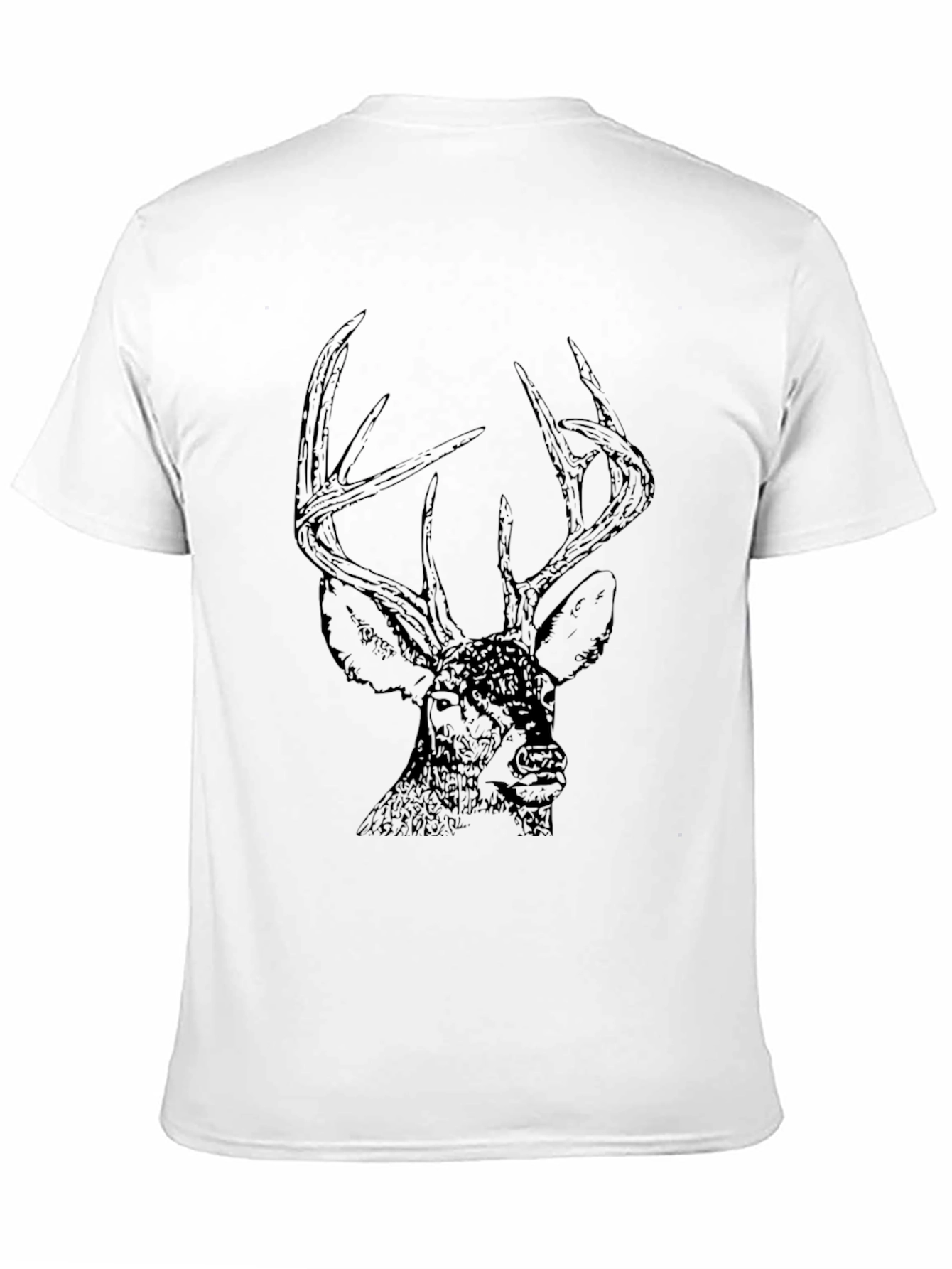 Mens Black Deer Graphic Tee - Nature Lover
