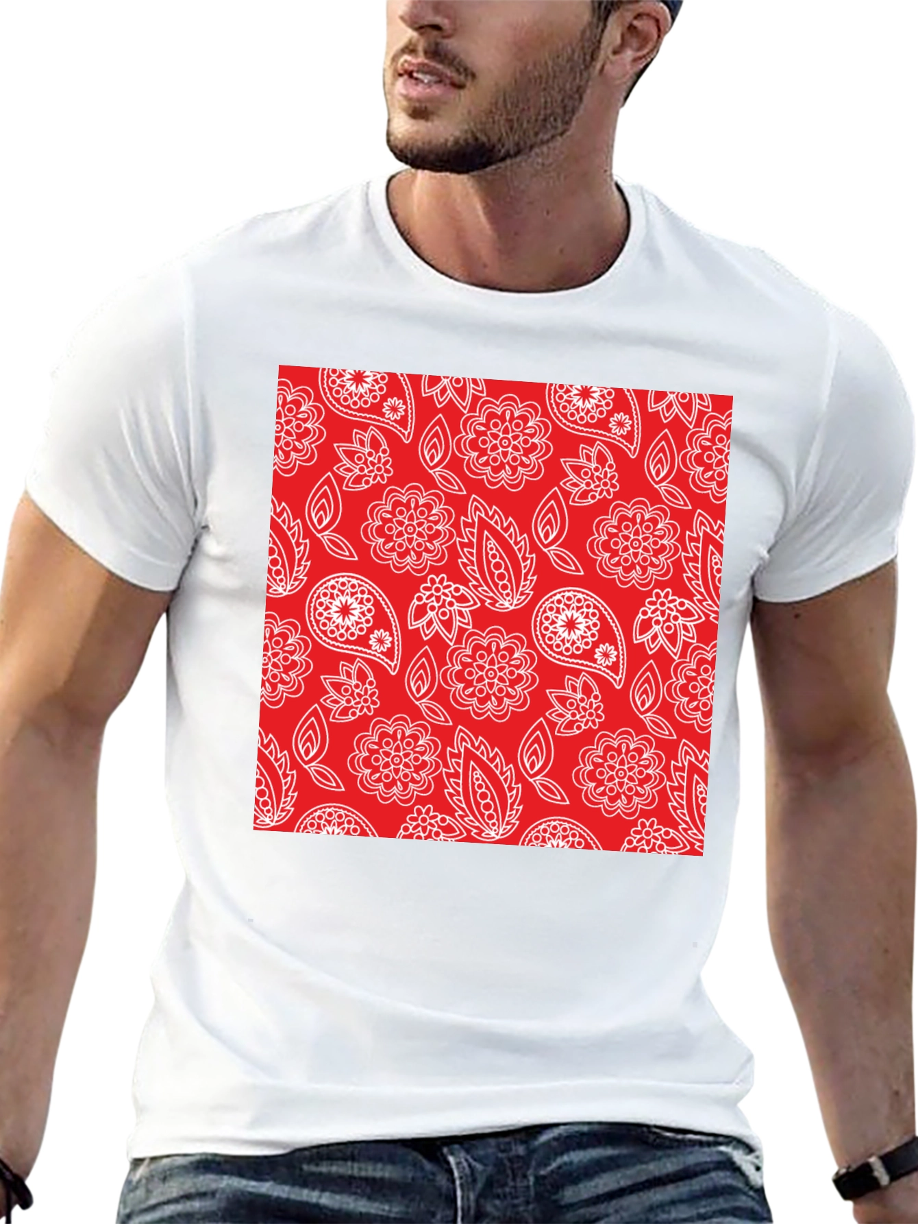 Paisley Pattern Tee - Casual Comfort Stylish Design