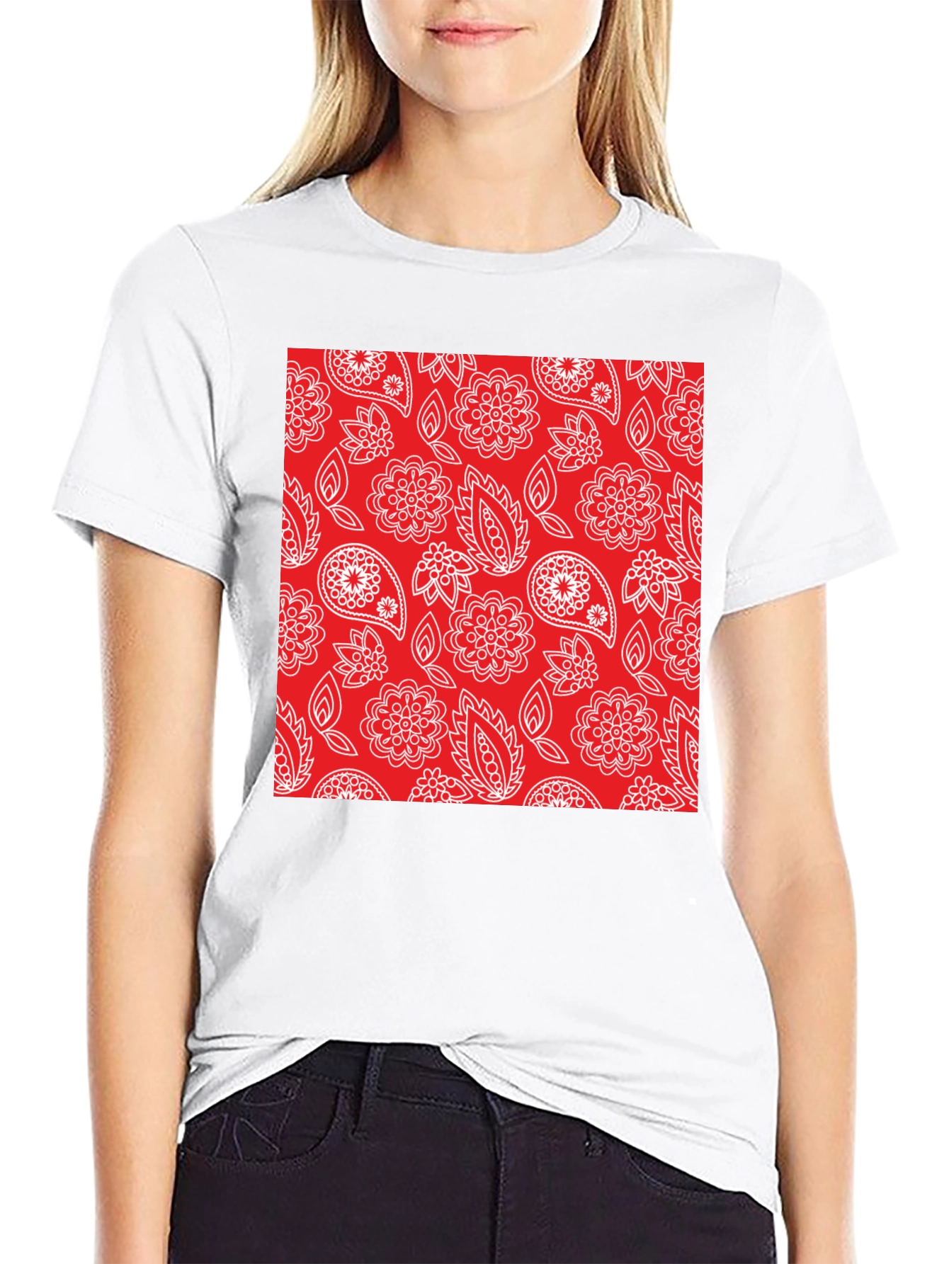 Paisley Pattern Tee - Casual Comfort Stylish Design