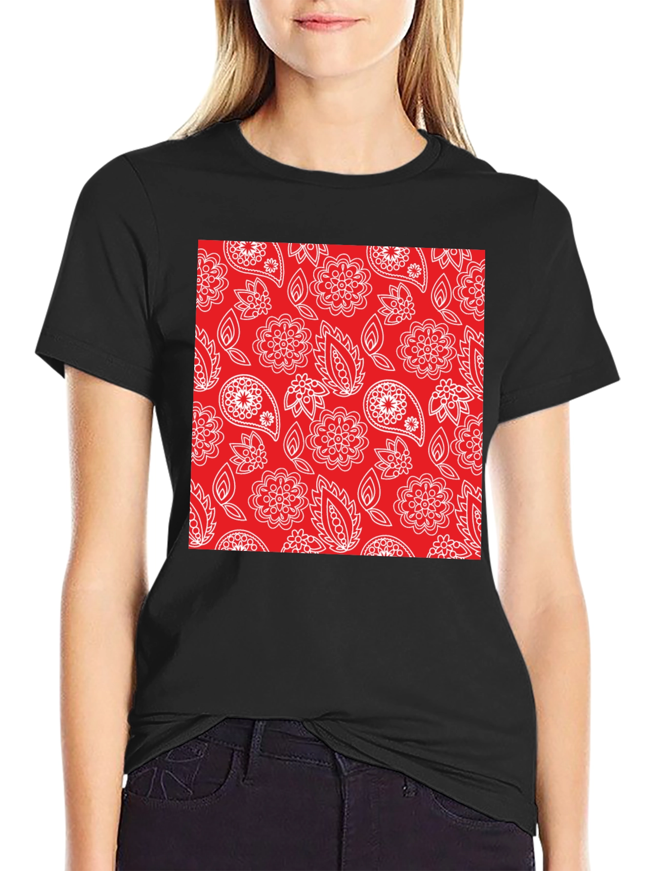 Paisley Pattern Tee - Casual Comfort Stylish Design