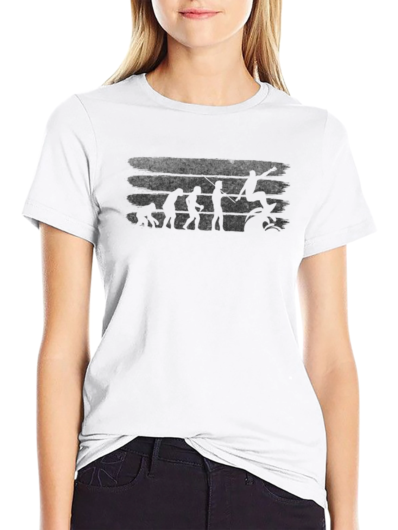 Surfing Evolution Black T-Shirt