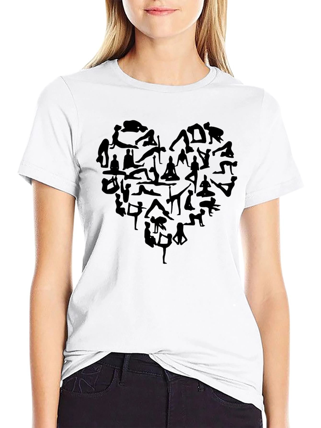 Yoga Heart Graphic Tee - Soft Cotton Blend