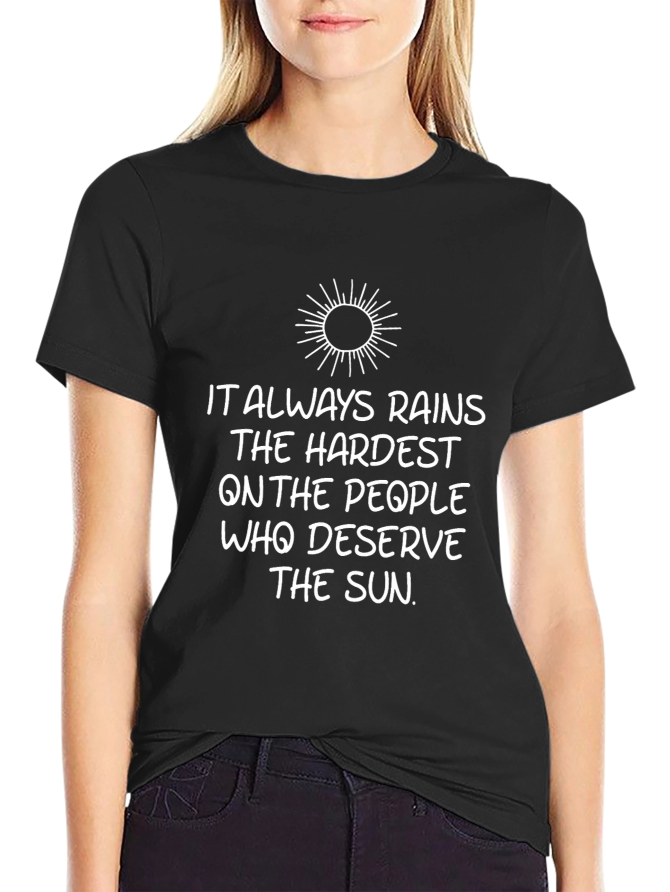 Inspirational Quote Sun Graphic T-Shirt