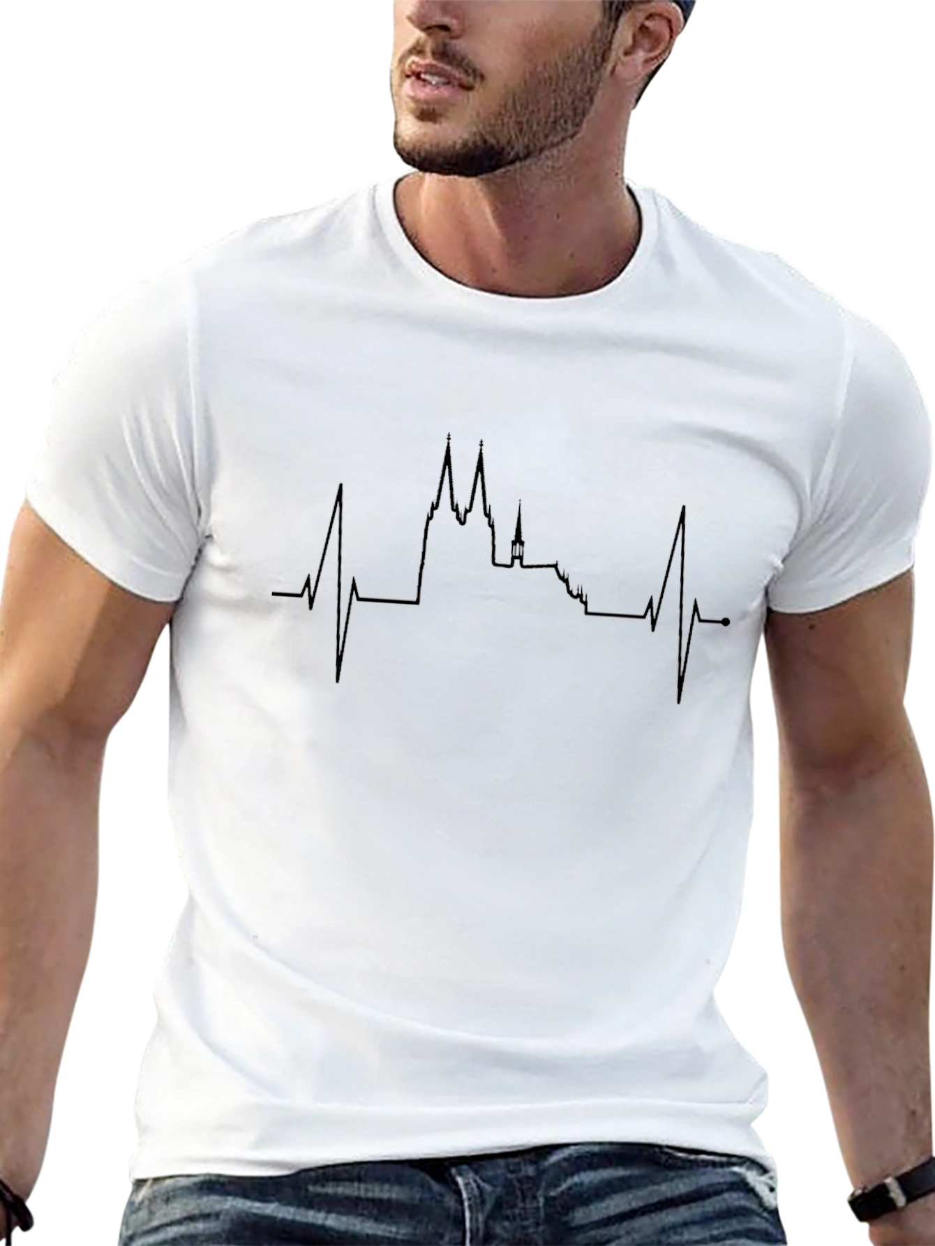 Heartbeat Prague Skyline T-Shirt