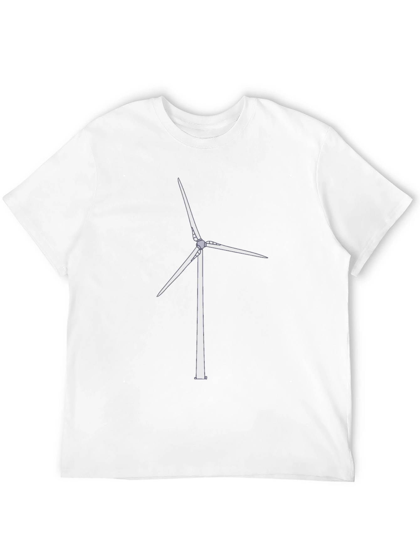 Wind Turbine Graphic Tee - Eco-Friendly Fashion