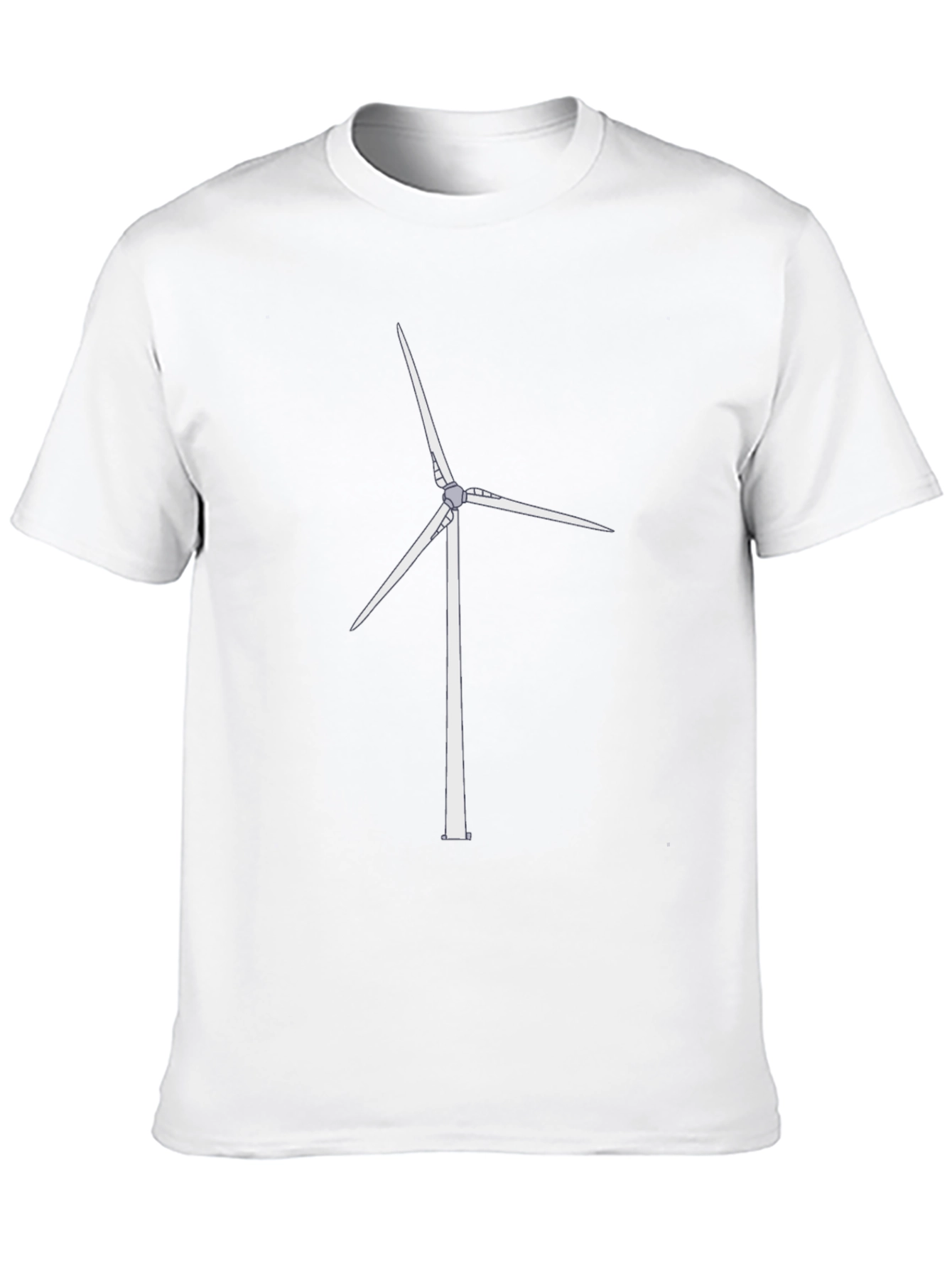Wind Turbine Graphic Tee - Eco-Friendly Fashion