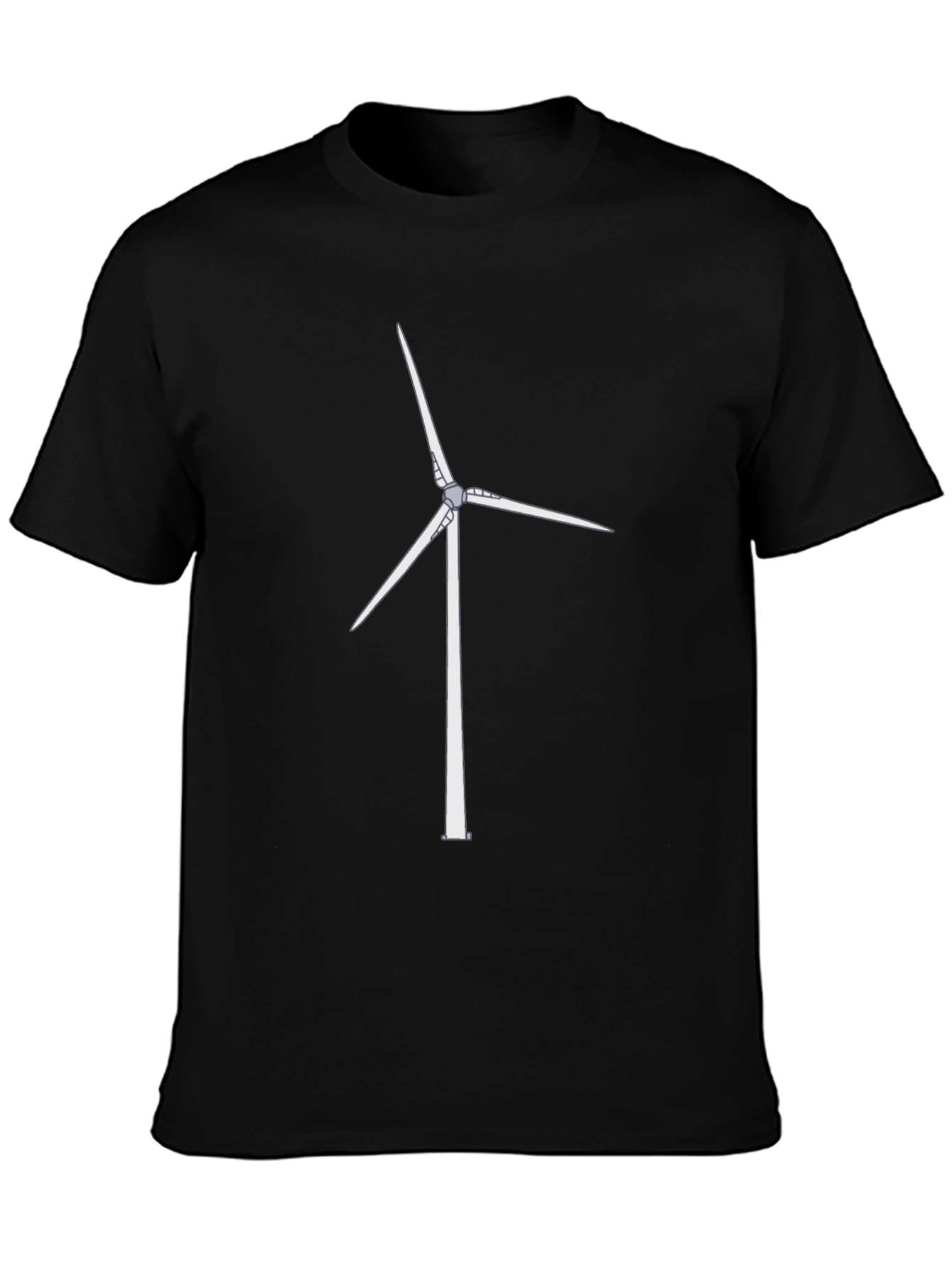 Wind Turbine Graphic Tee - Eco-Friendly Fashion