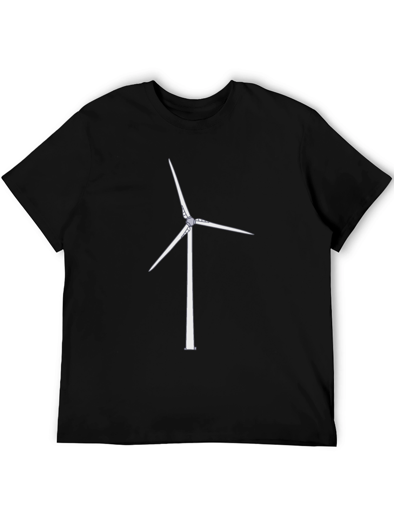 Wind Turbine Graphic Tee - Eco-Friendly Fashion