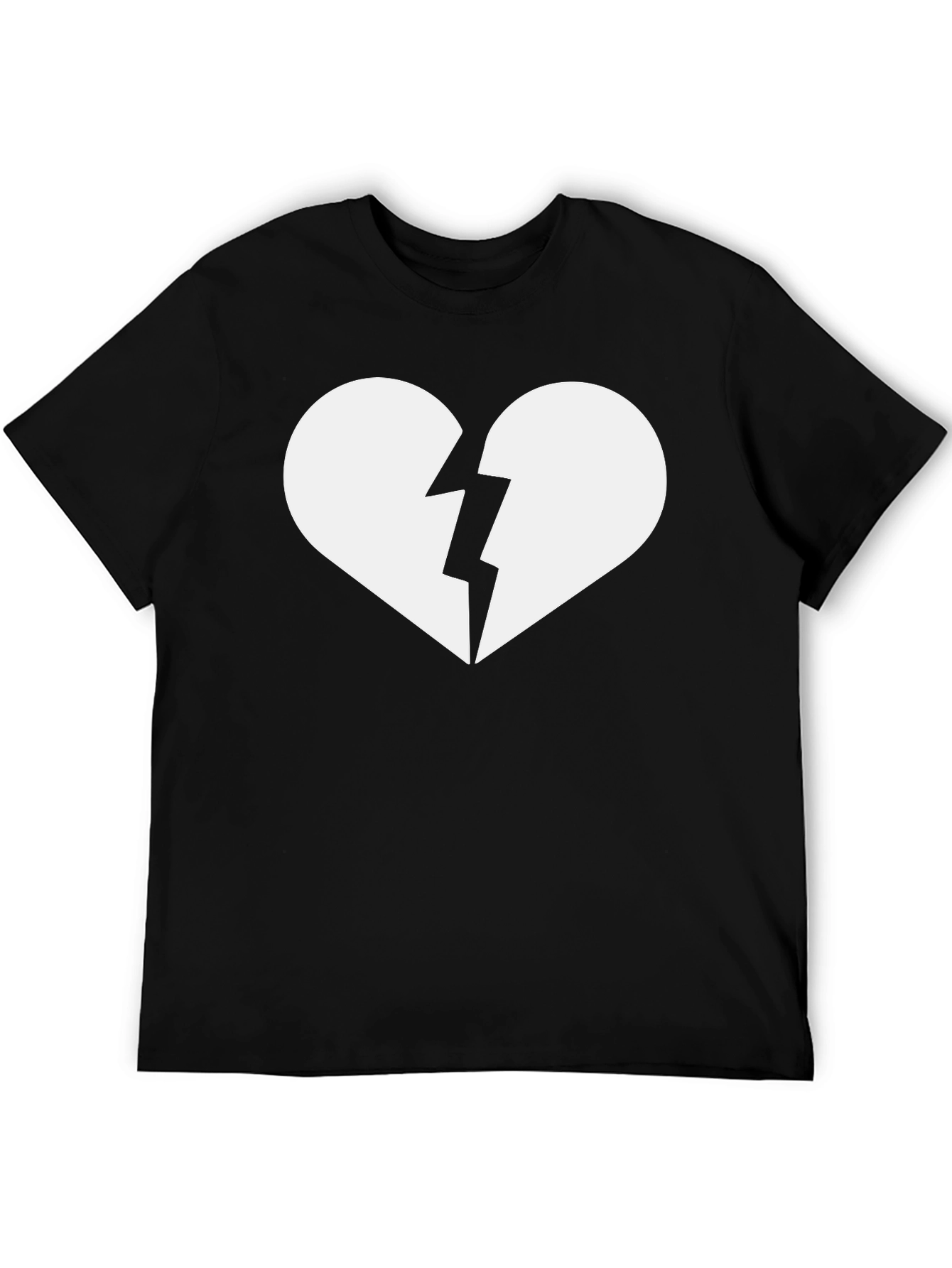 Broken Heart Graphic T-Shirt - Trendy Casual Tee