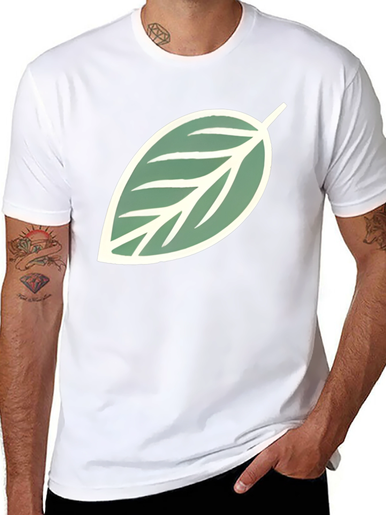 Leaf Graphic Tee - Casual Style