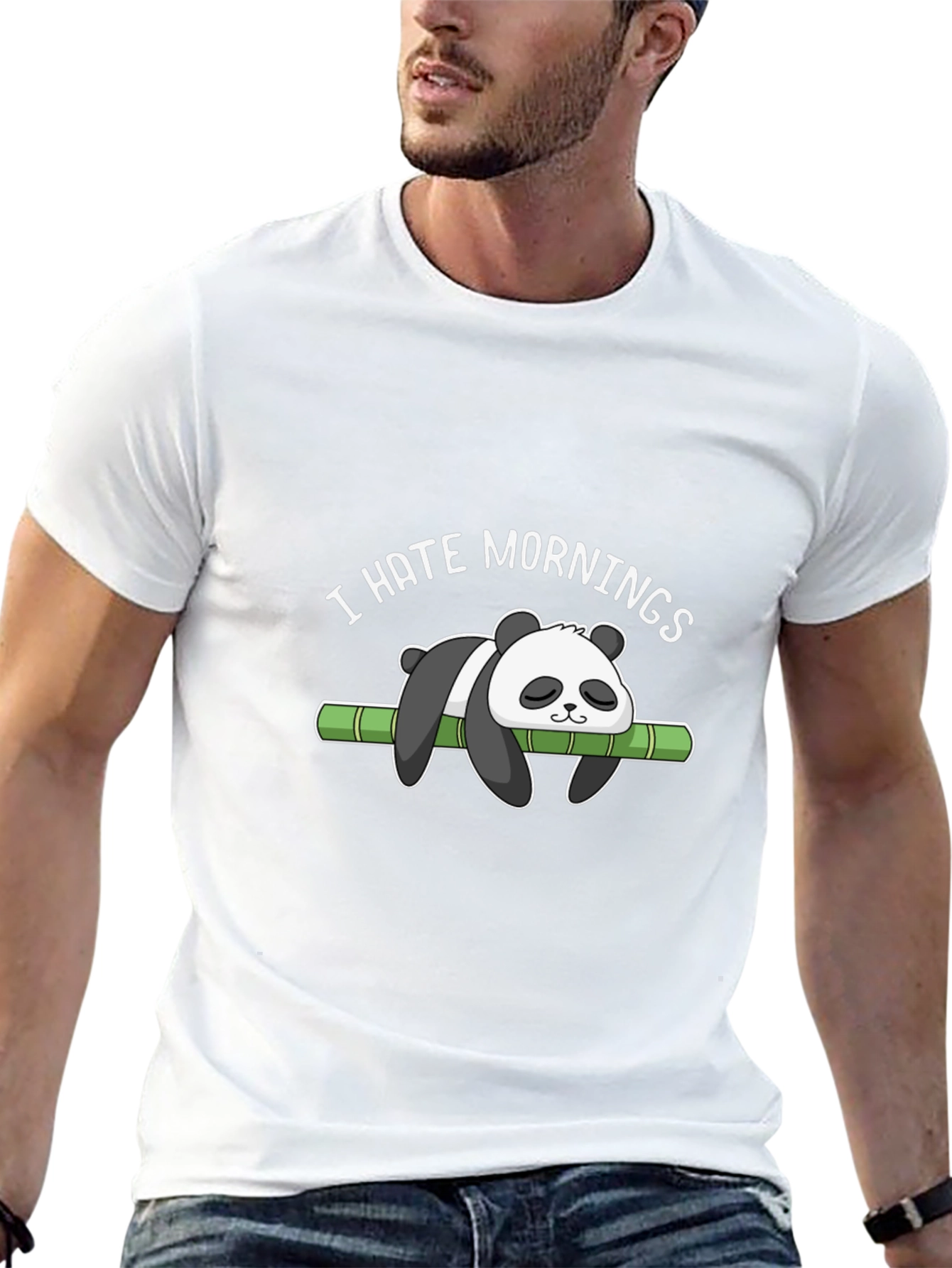 I Hate Mornings Panda T-Shirt