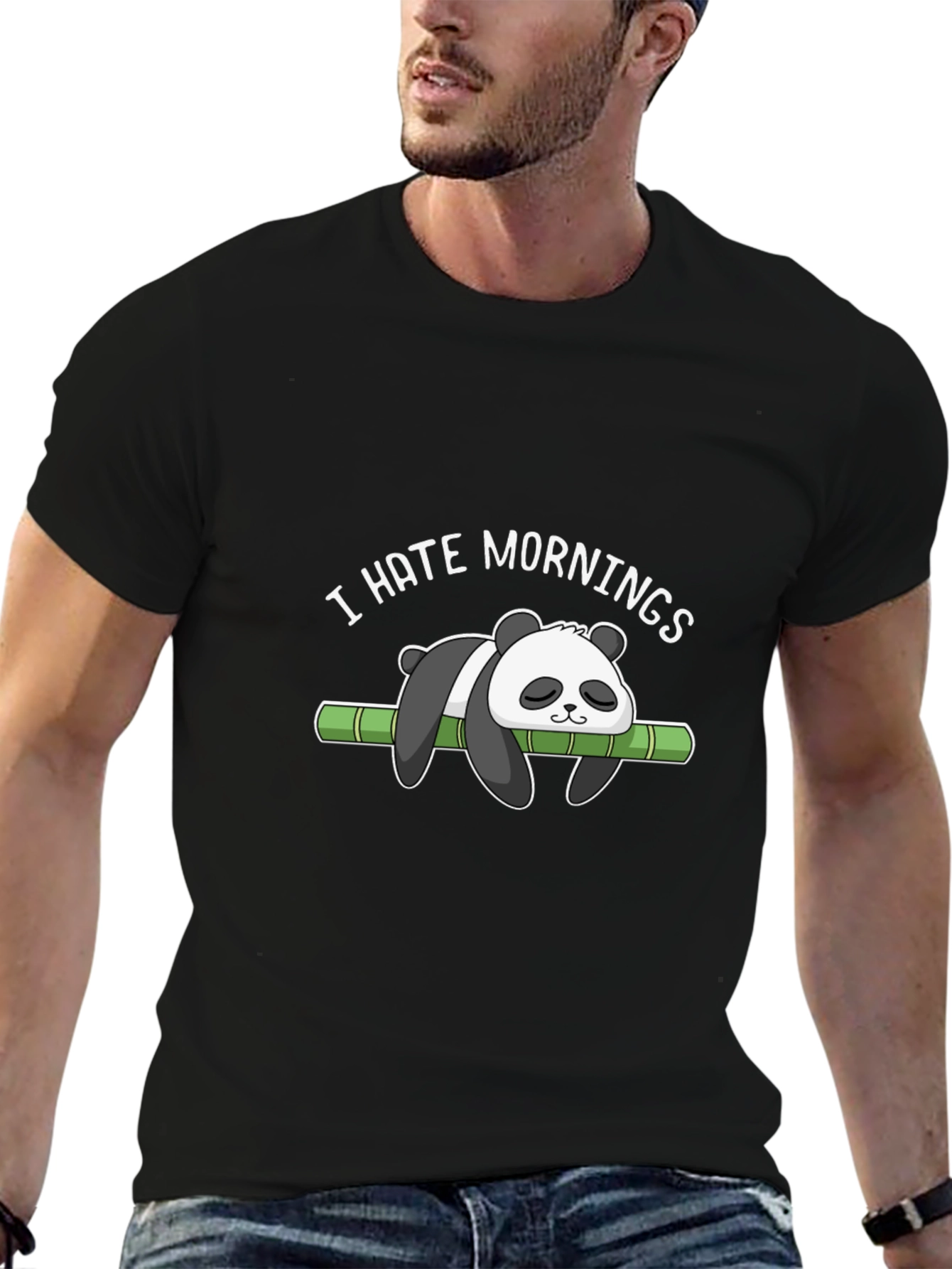 I Hate Mornings Panda T-Shirt