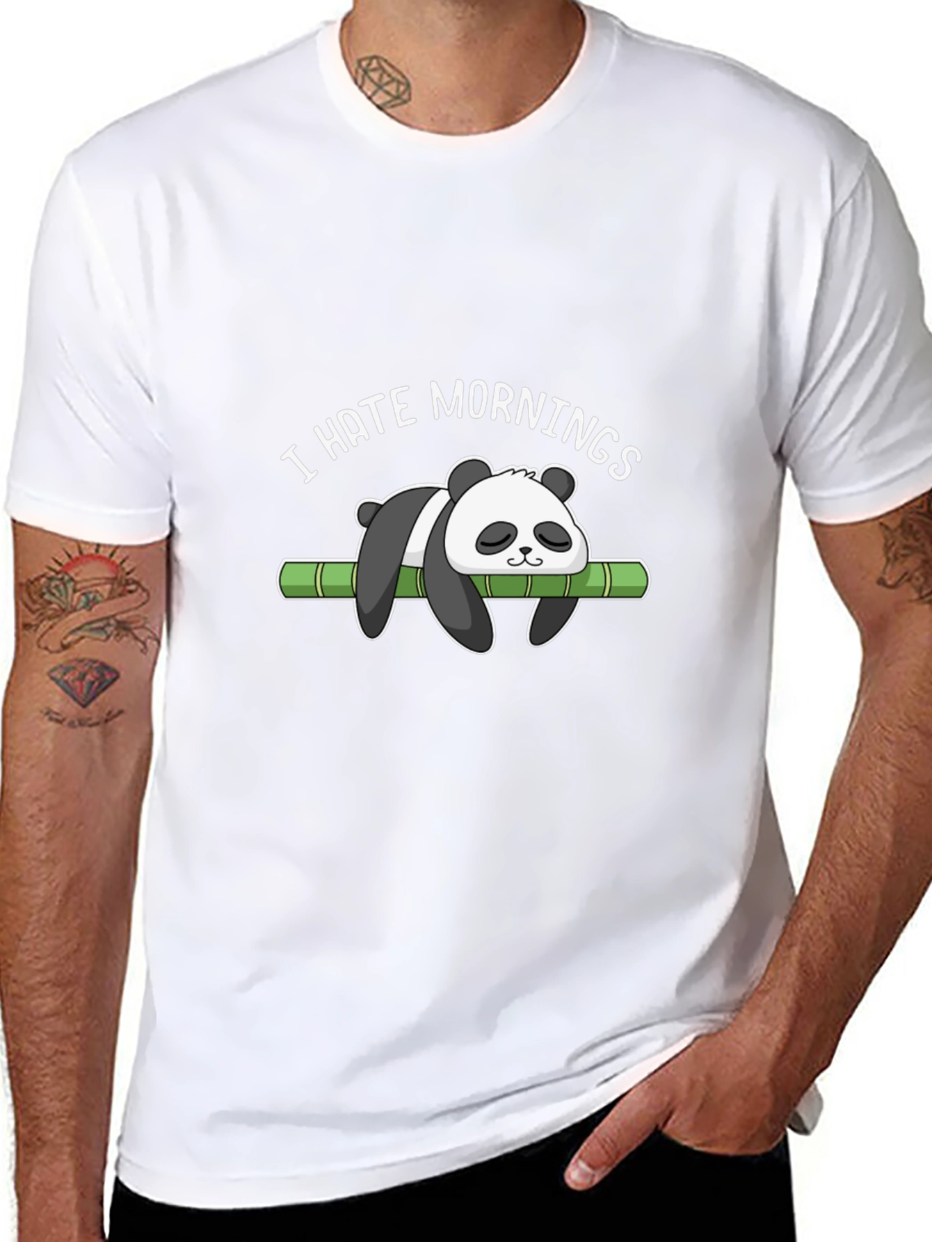 I Hate Mornings Panda T-Shirt