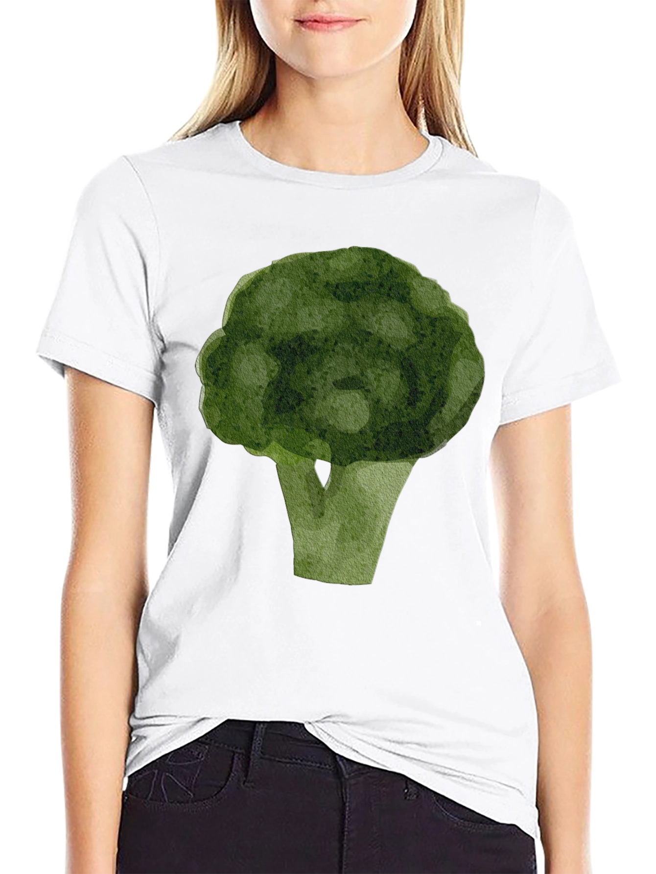 Broccoli Graphic T-Shirt - Black Casual Tee