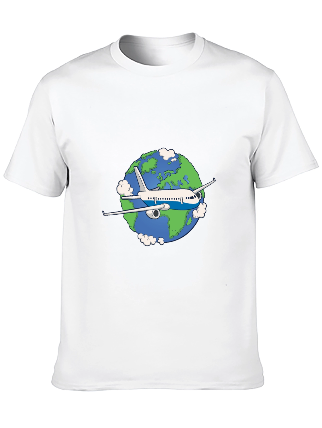 Airplane Earth Graphic T-Shirt