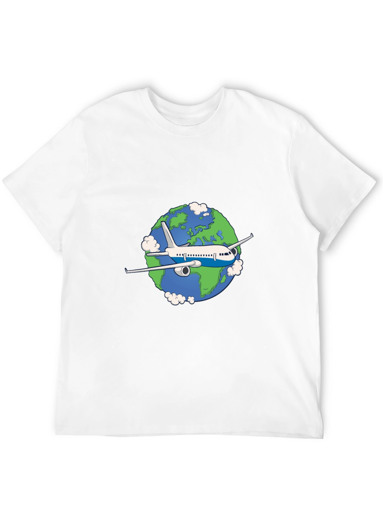 Airplane Earth Graphic T-Shirt