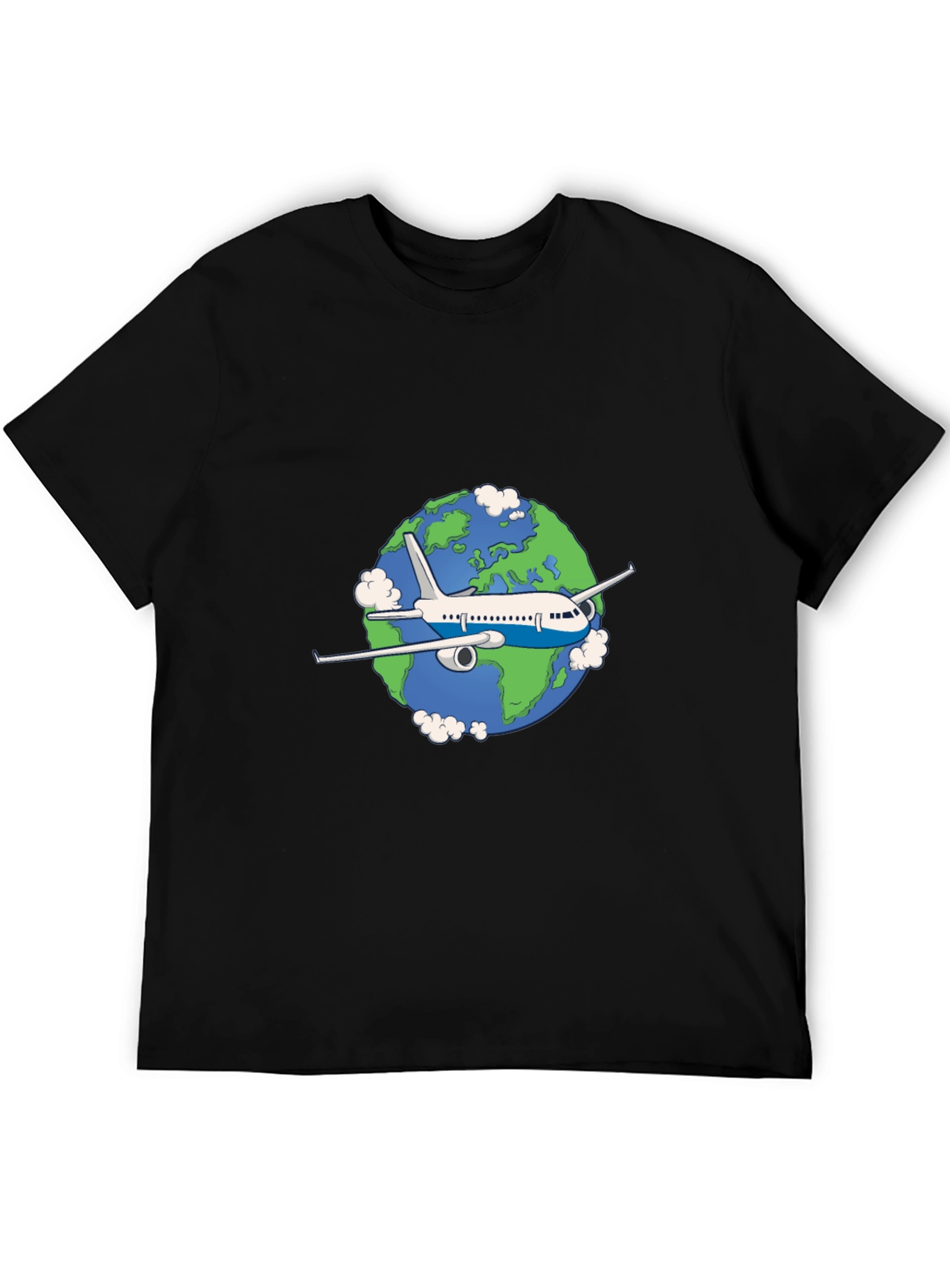 Airplane Earth Graphic T-Shirt