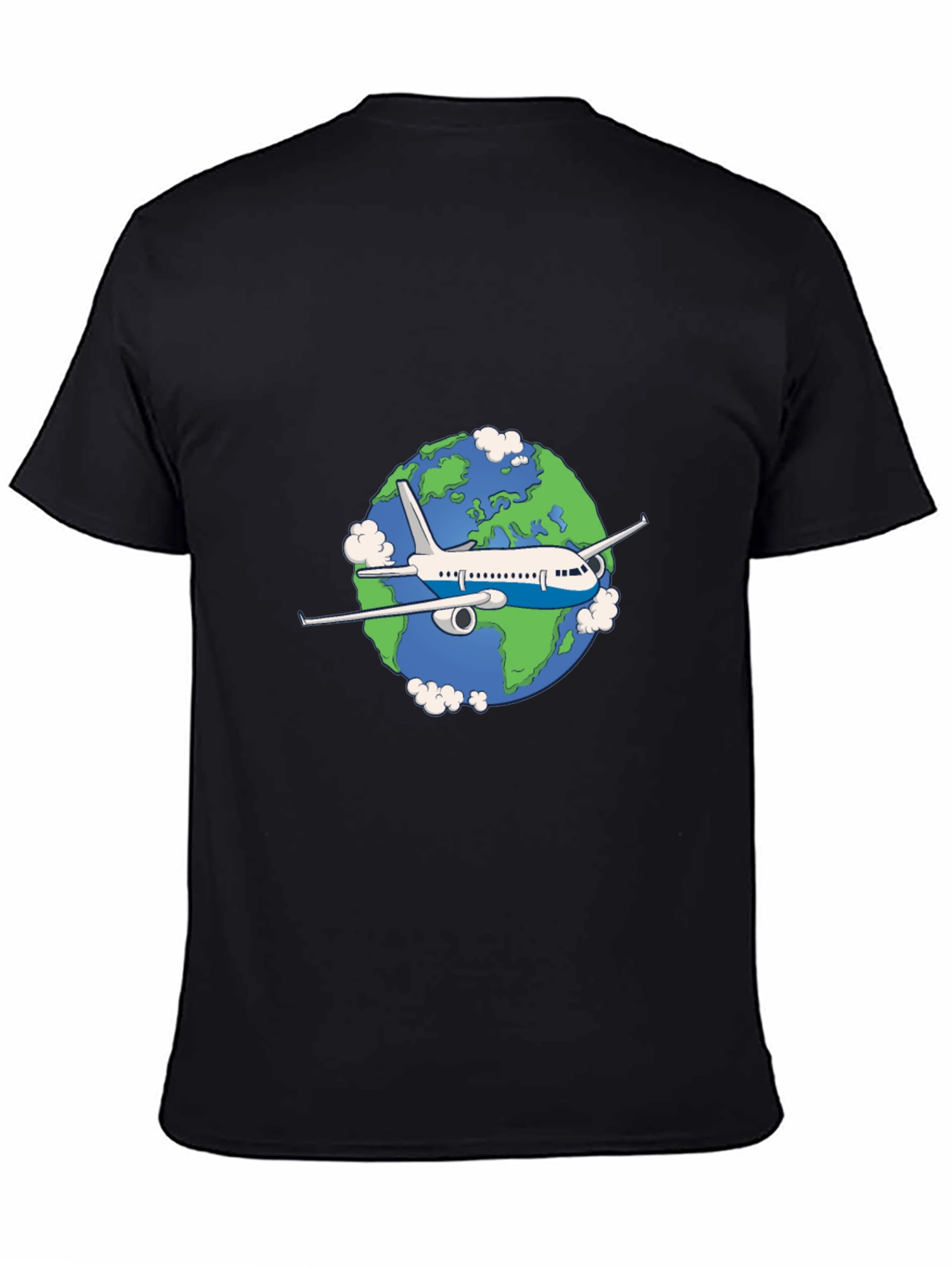 Airplane Earth Graphic T-Shirt