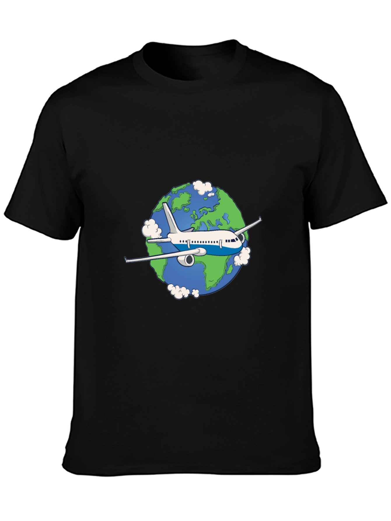 Airplane Earth Graphic T-Shirt