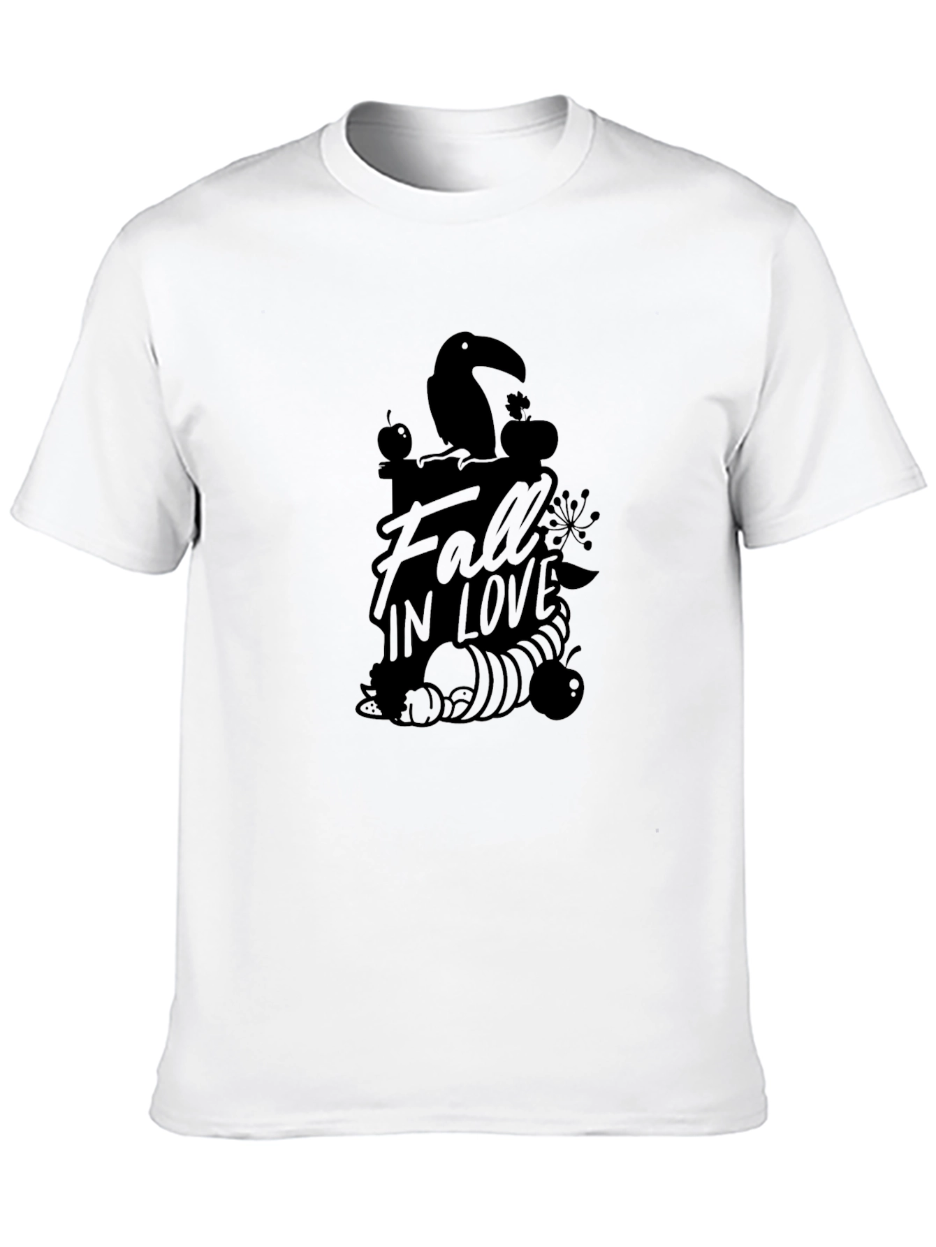 Fall In Love Graphic Tee - Black