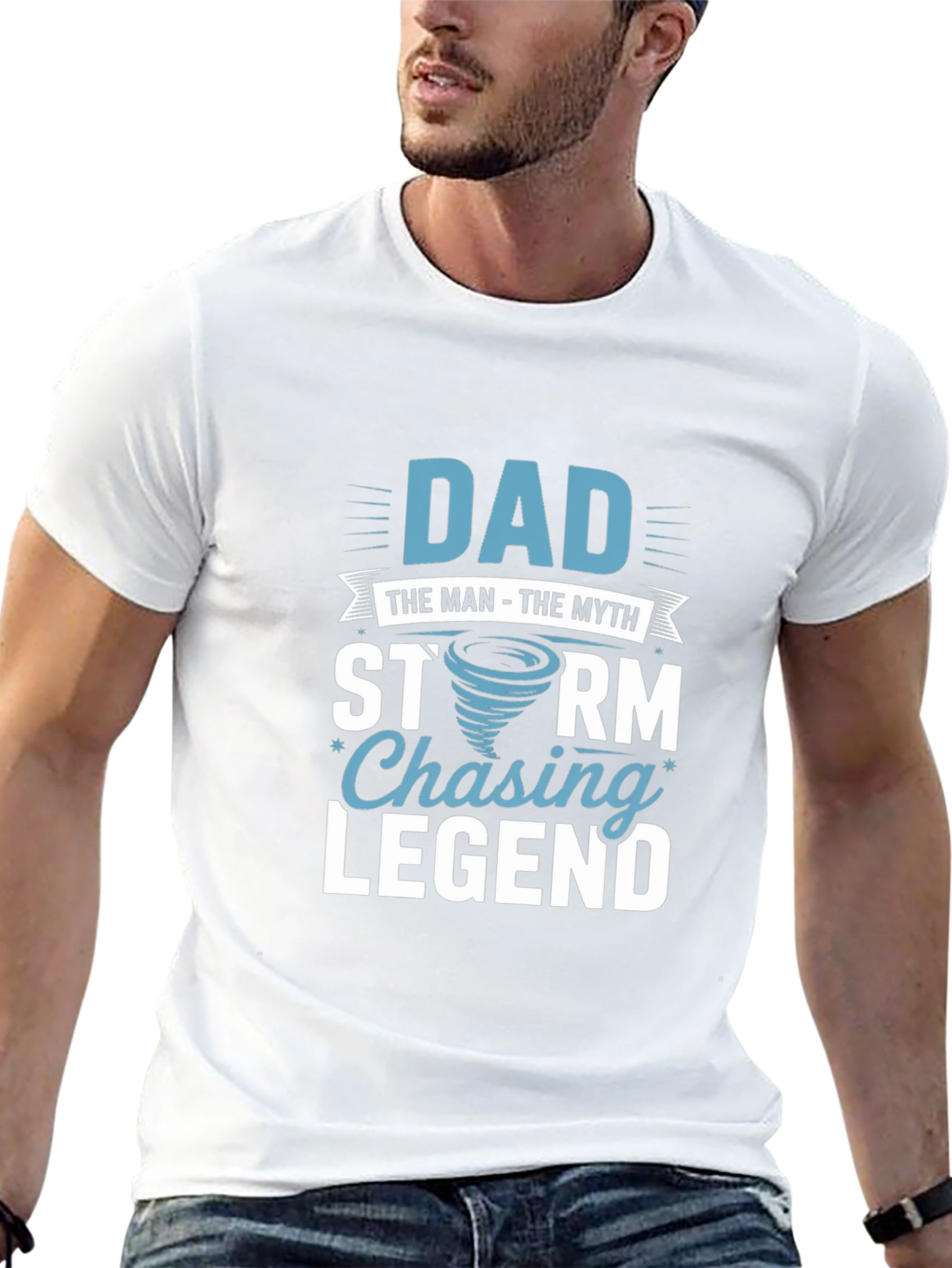 Dad Storm Chaser Legend Black T-Shirt