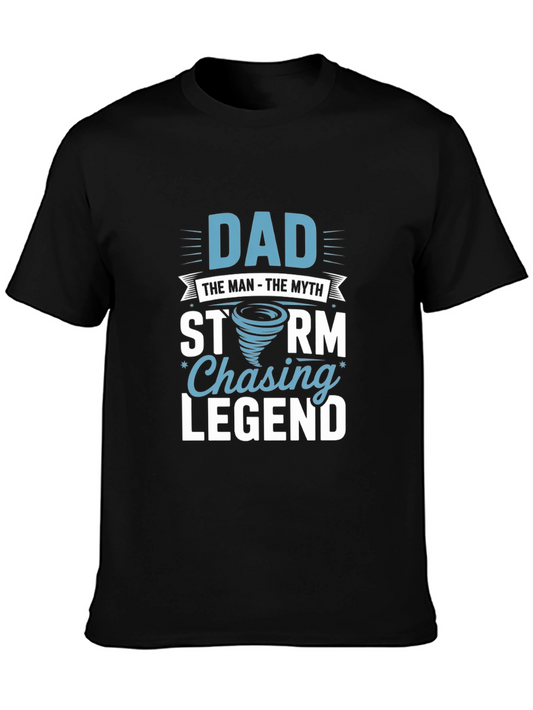 Dad Storm Chaser Legend Black T-Shirt