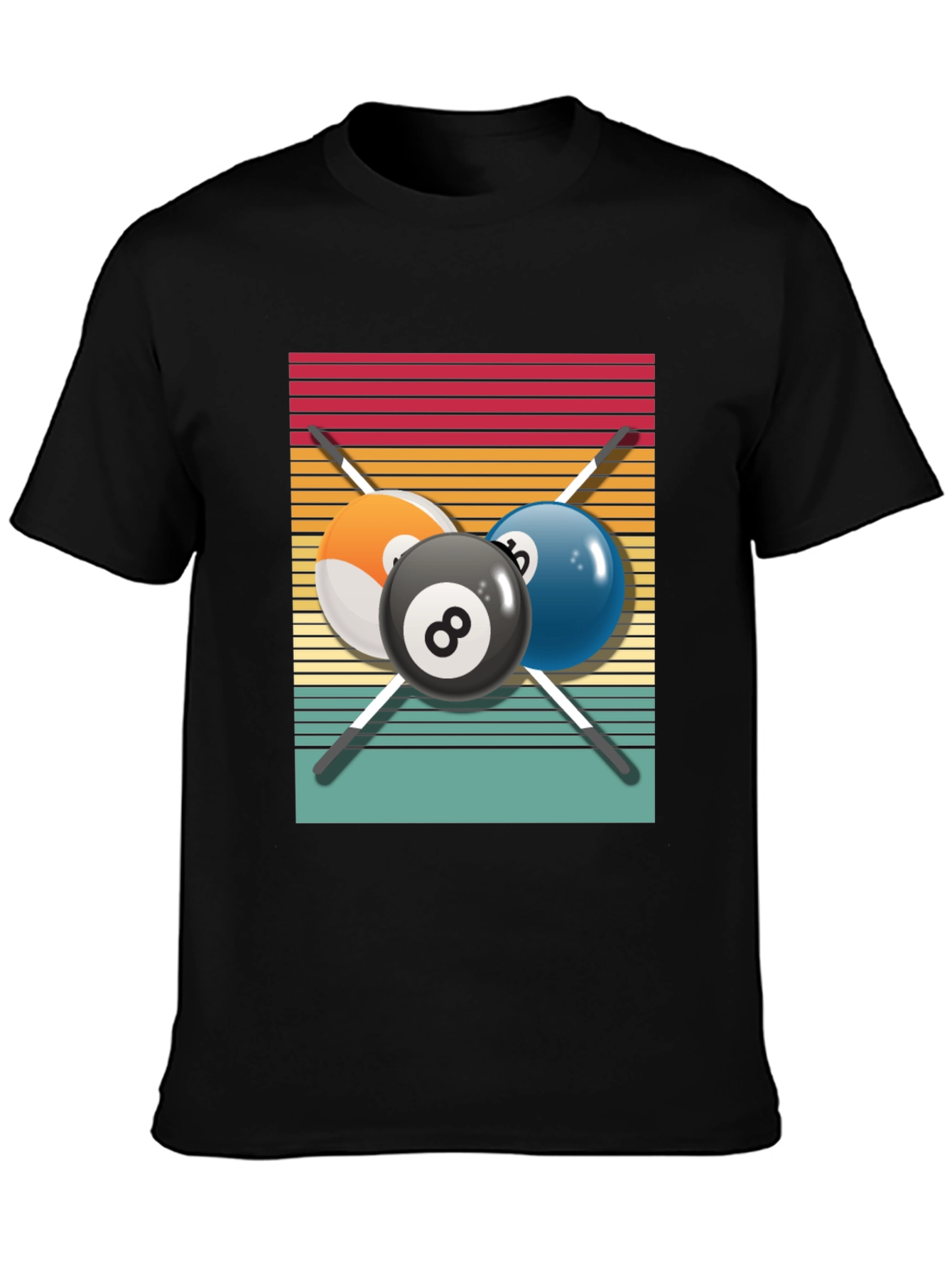 Retro Billiards T-Shirt - Pool Player Tee