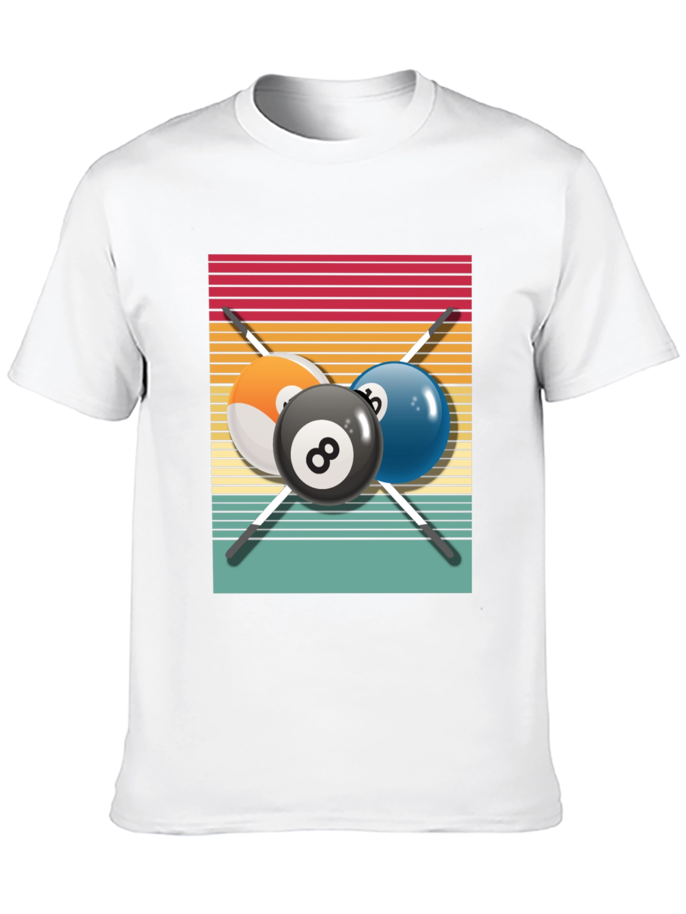 Retro Billiards T-Shirt - Pool Player Tee