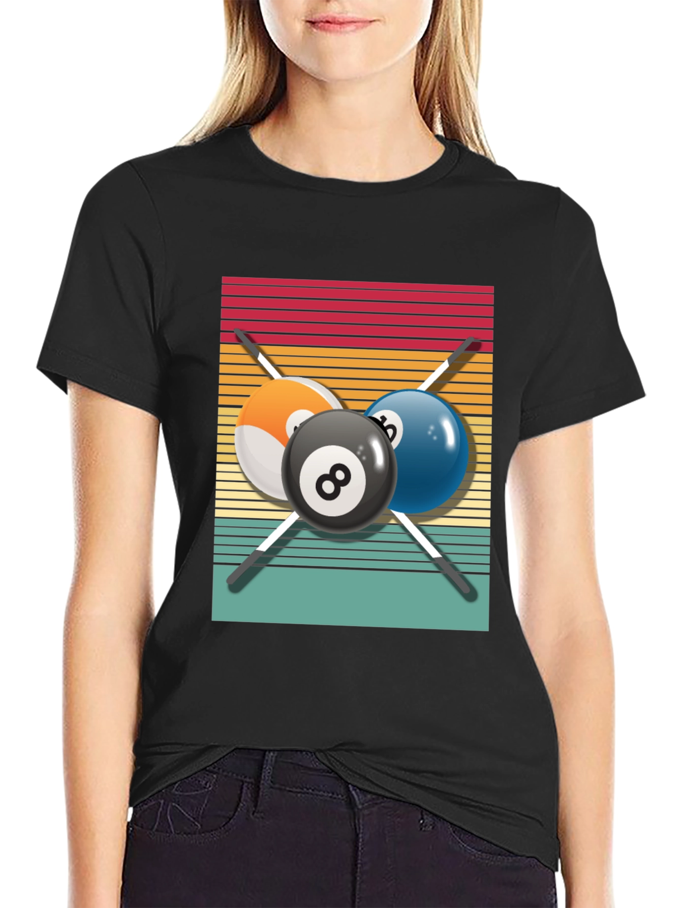Retro Billiards T-Shirt - Pool Player Tee