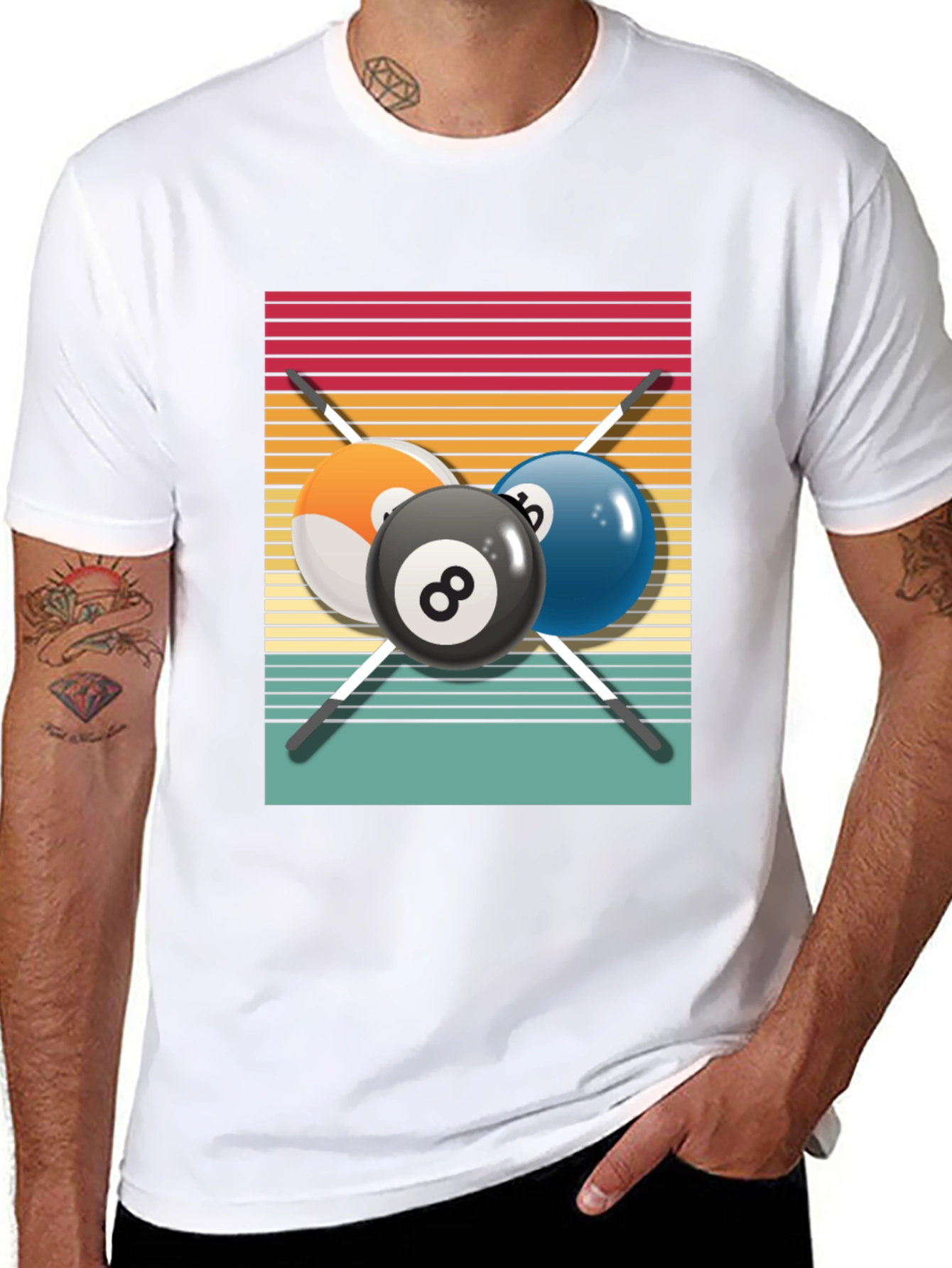 Retro Billiards T-Shirt - Pool Player Tee