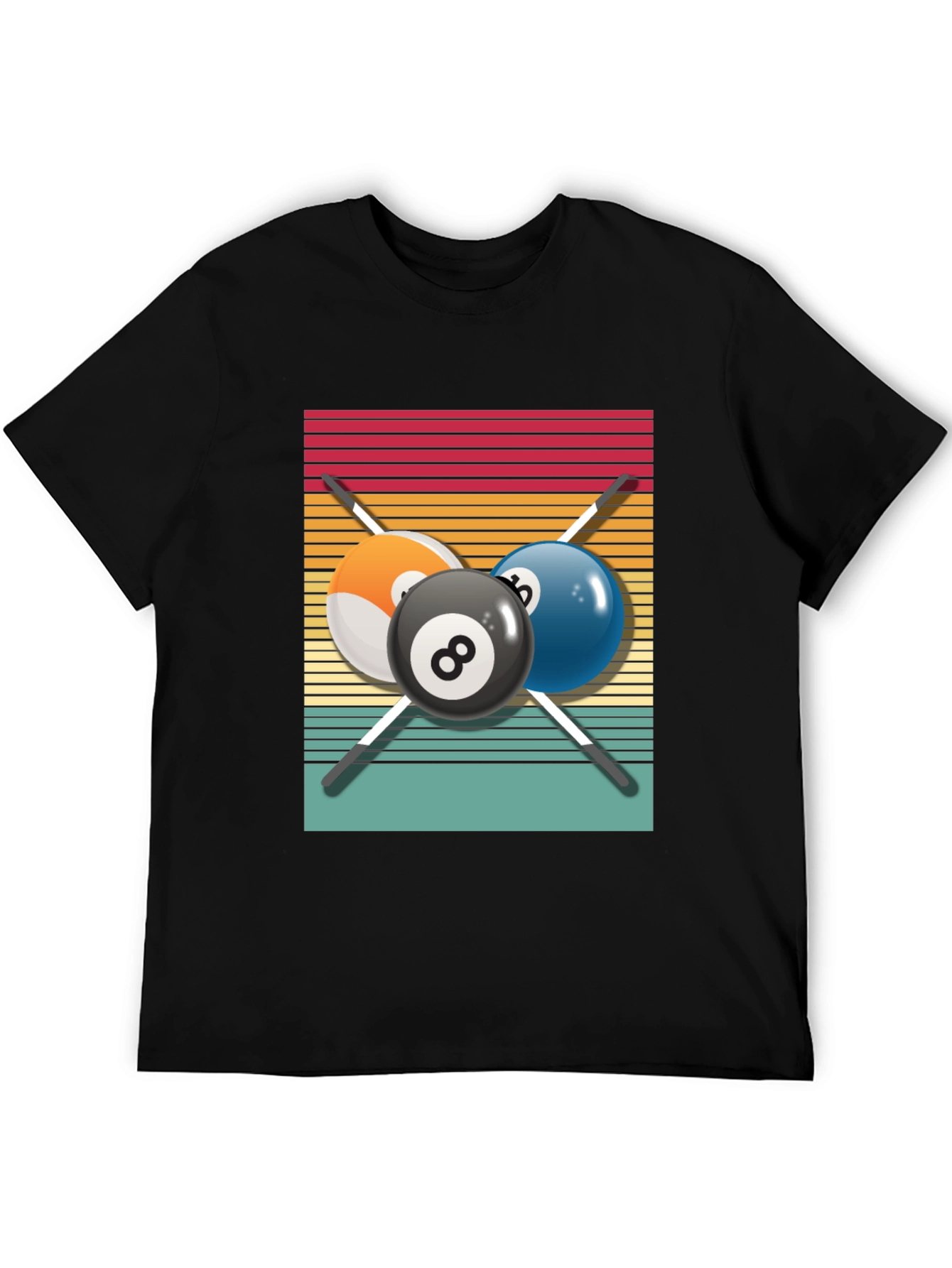 Retro Billiards T-Shirt - Pool Player Tee