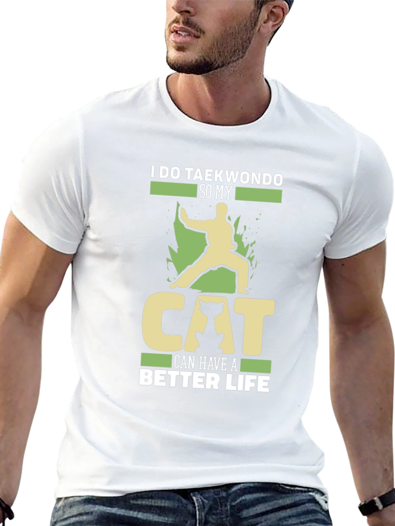Taekwondo Cat Lover T-Shirt - Martial Arts Tee